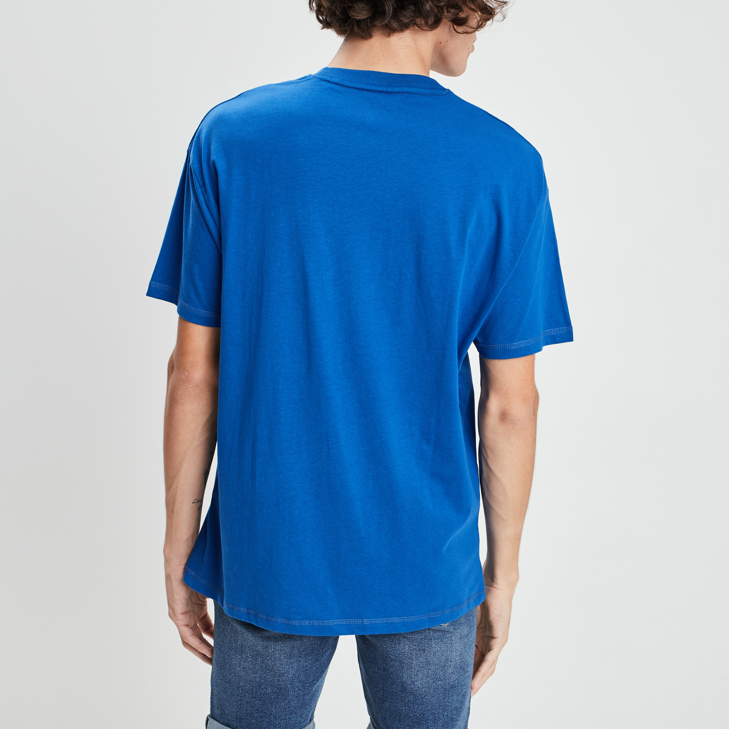 T-shirt manches courtes bleu homme