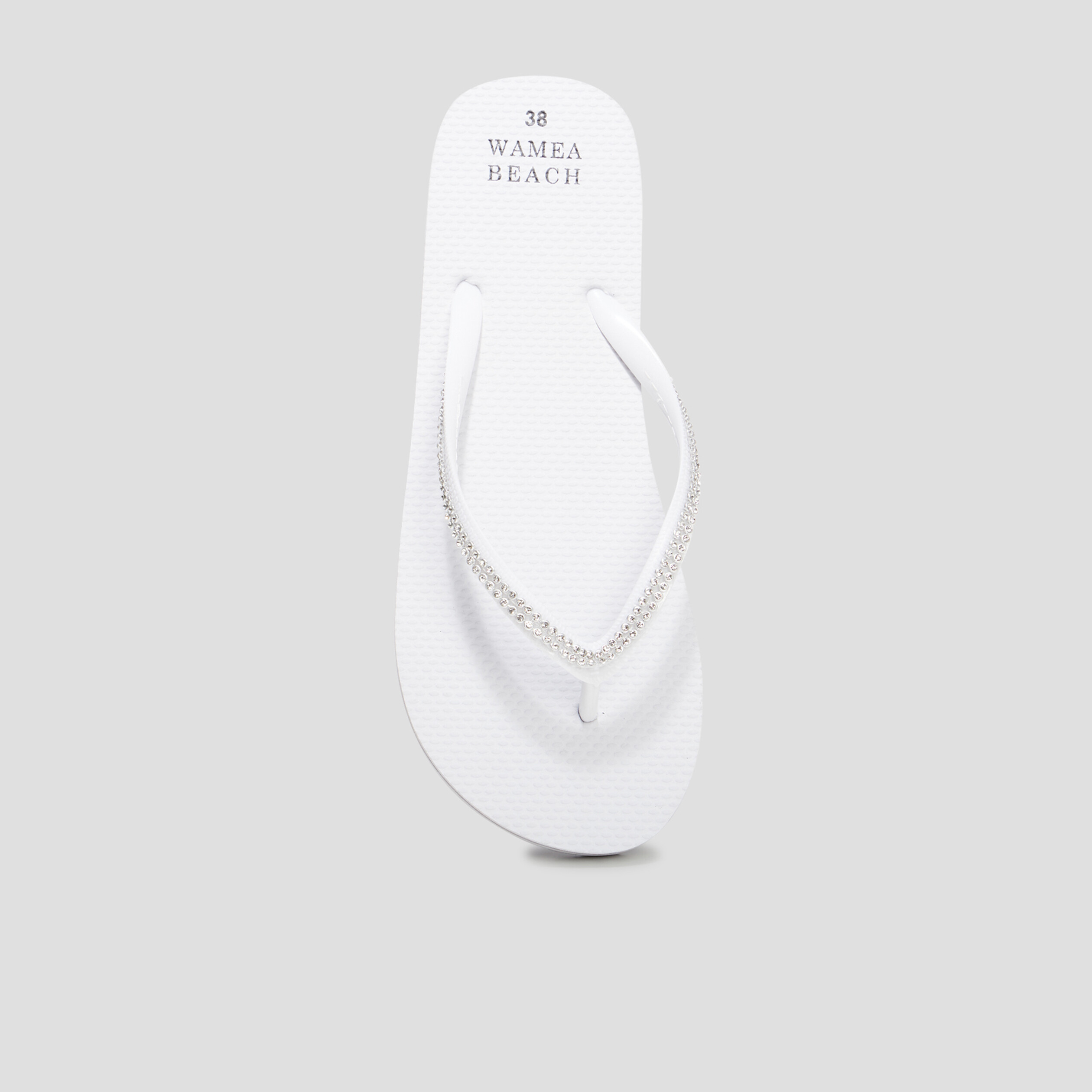 Tongs avec strass Wamea Beach blanc femme
