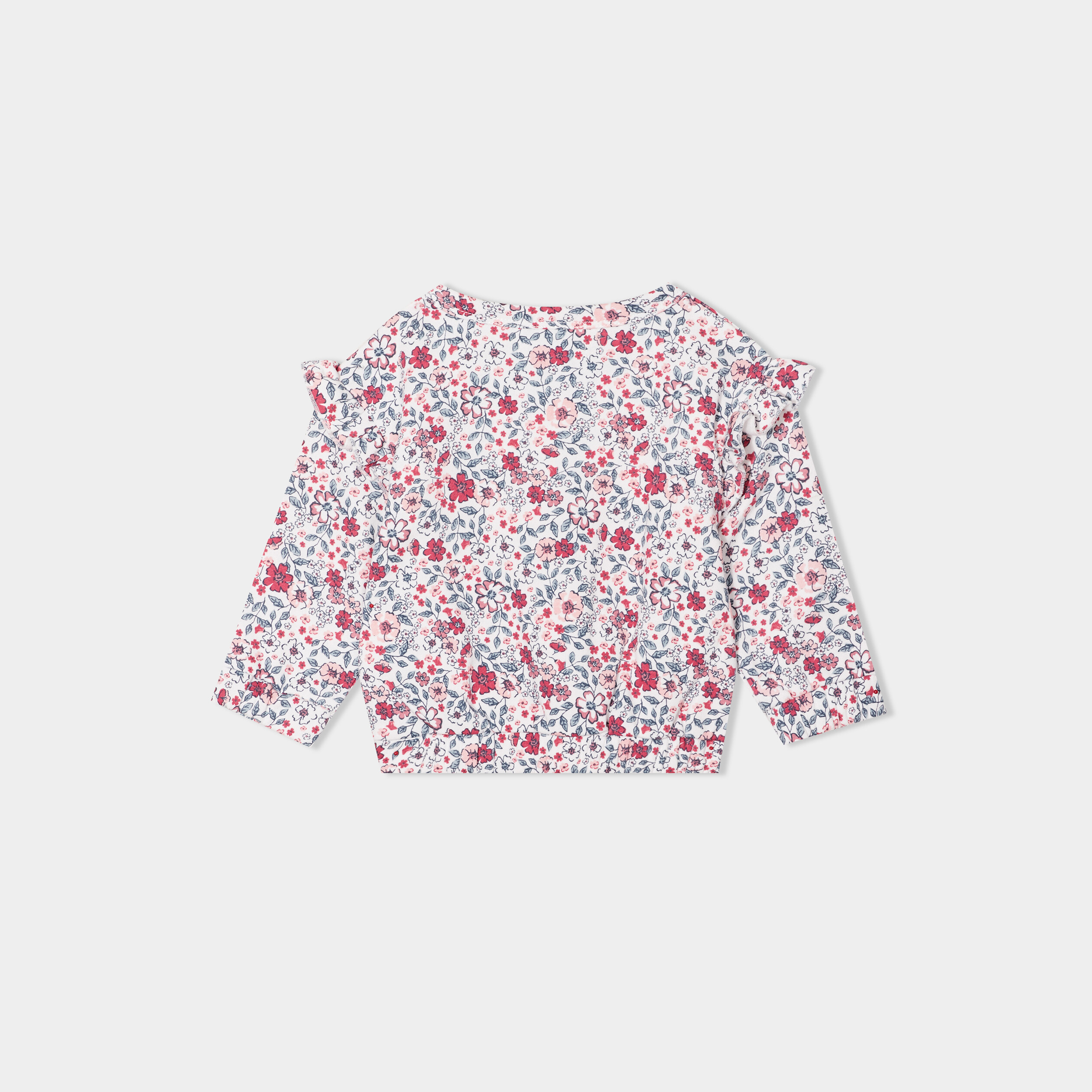 sweat epaules a volants creeks ecru bebef Sweat épaules à volants Creeks ecru bébé fille