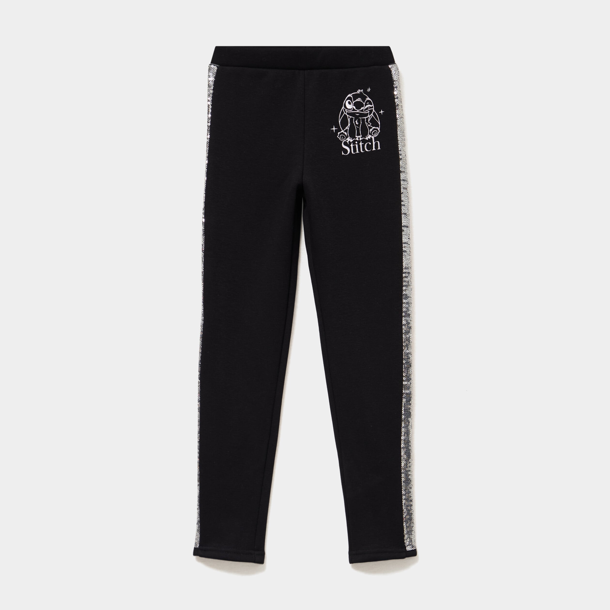 Legging ajust&eacute; &agrave; paillettes Stitch noir fille