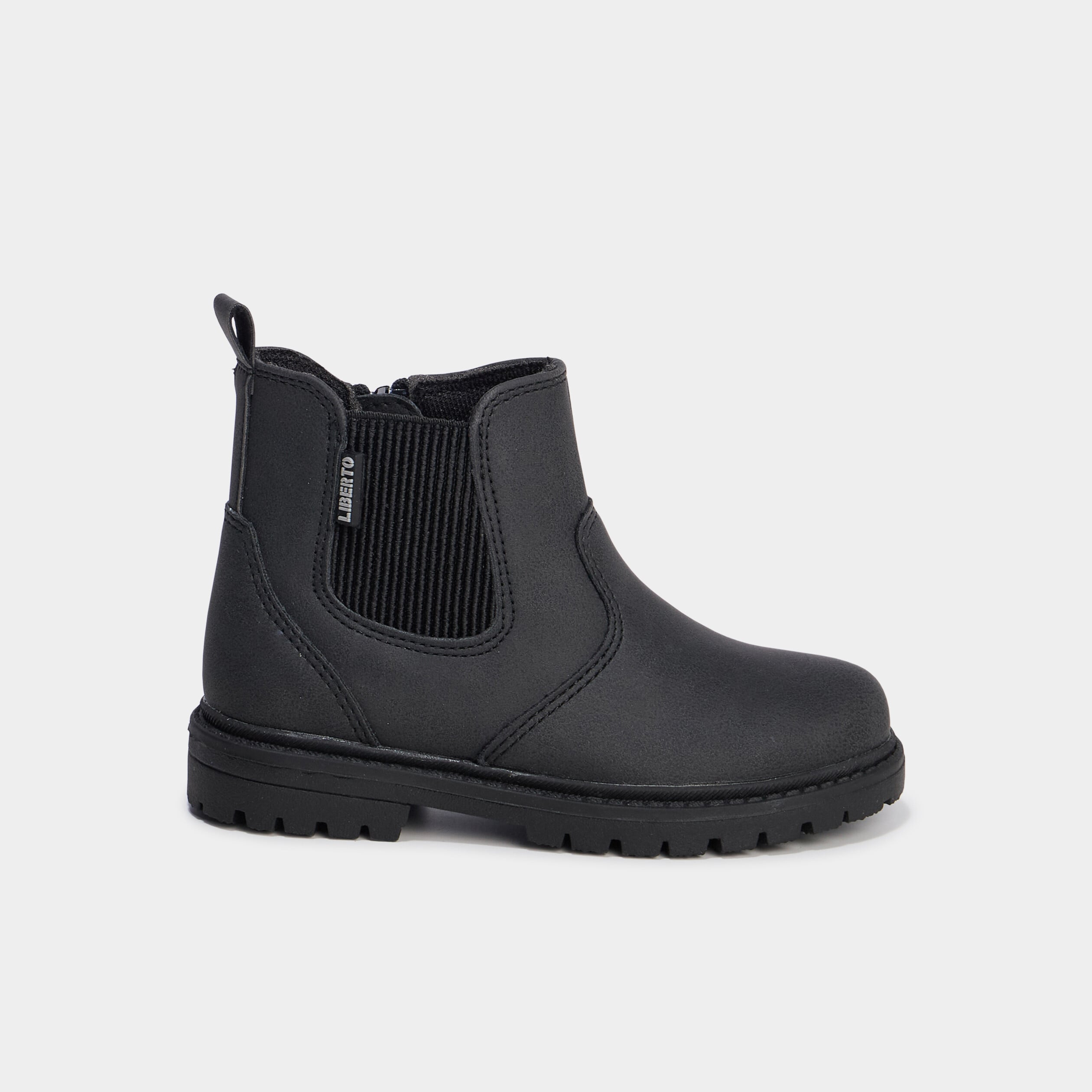 Boots crant&eacute;es noir gar&ccedil;on
