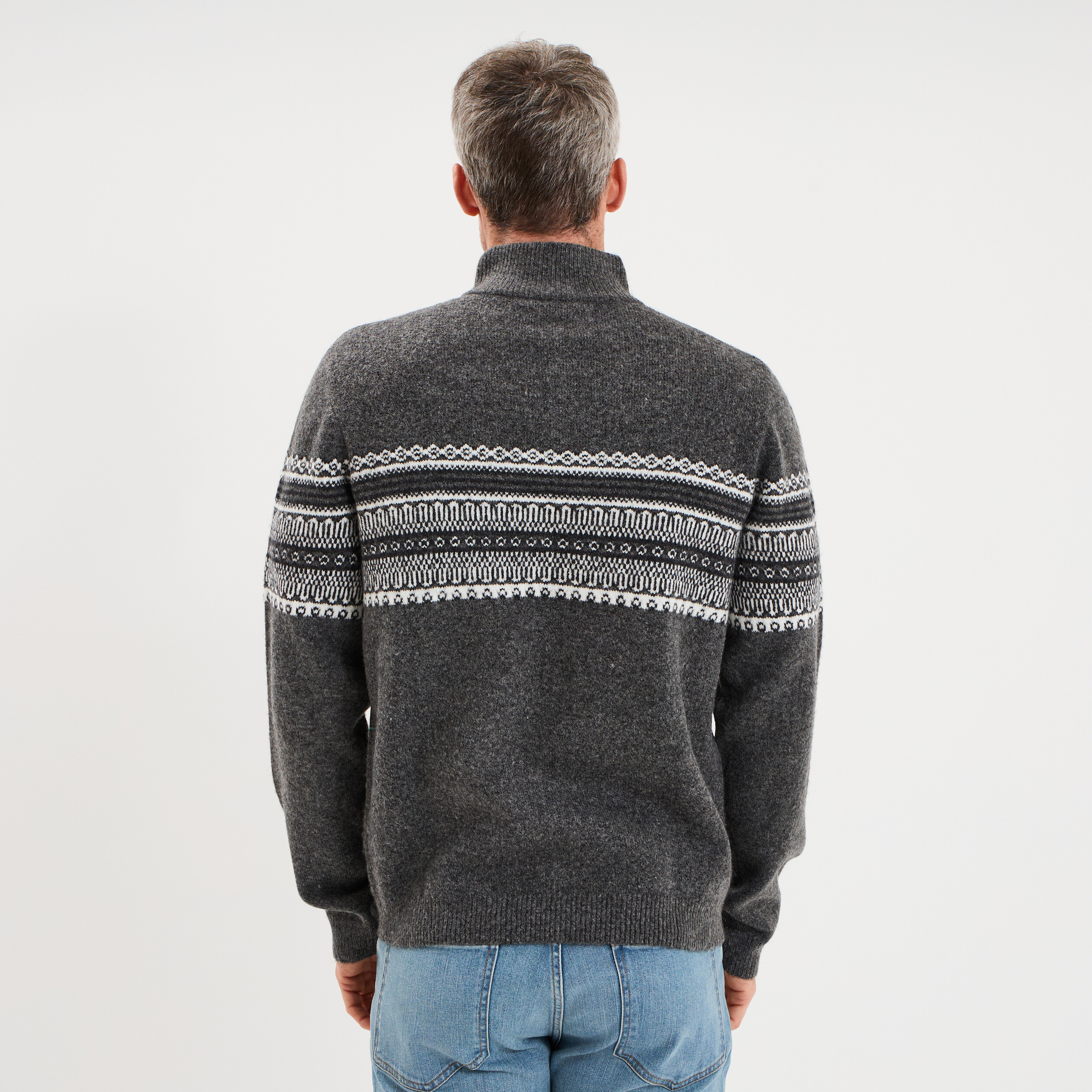 Générique Pull En Grosse Maille À Col Camionneur Pull-Over Pour Homme Avec Col Droit Décontractée Chemise Tricotée à Demi-Zip Automne Et Hiver Chaud