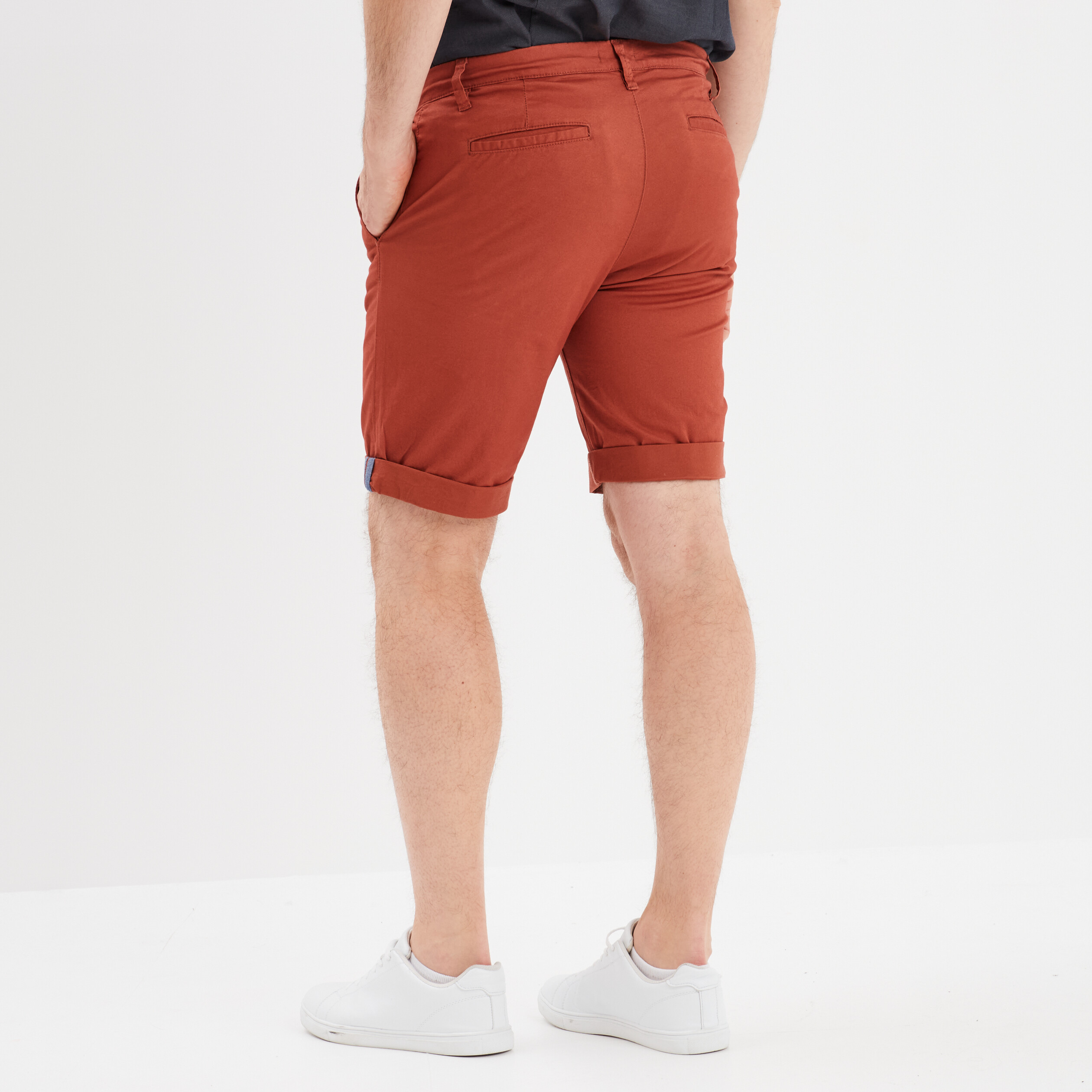short chino slim creeks rouge homme Short chino slim Creeks rouge homme
