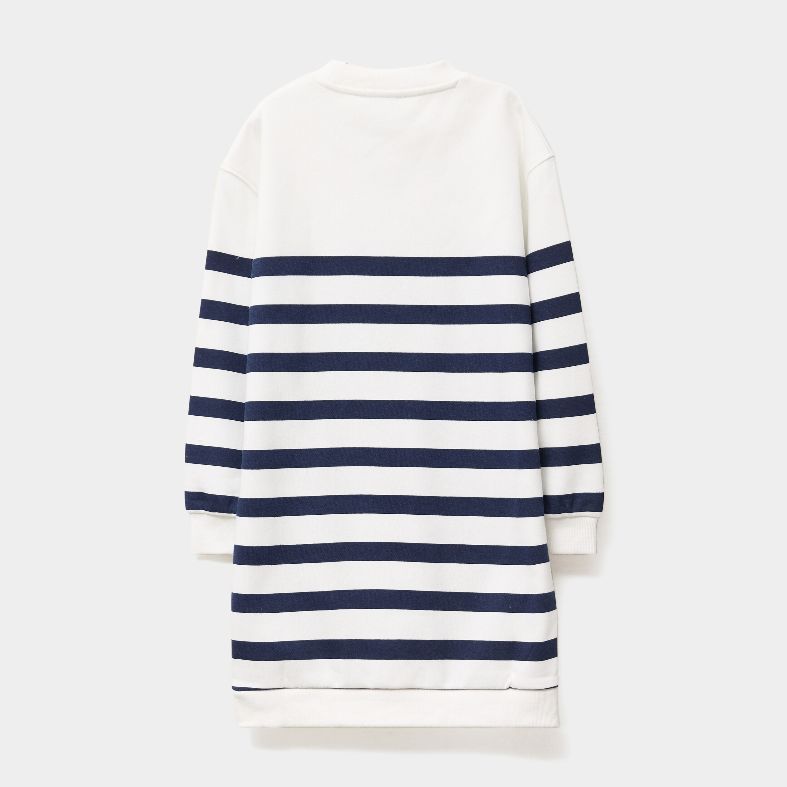 Robe sweat manches longues ecru fille
