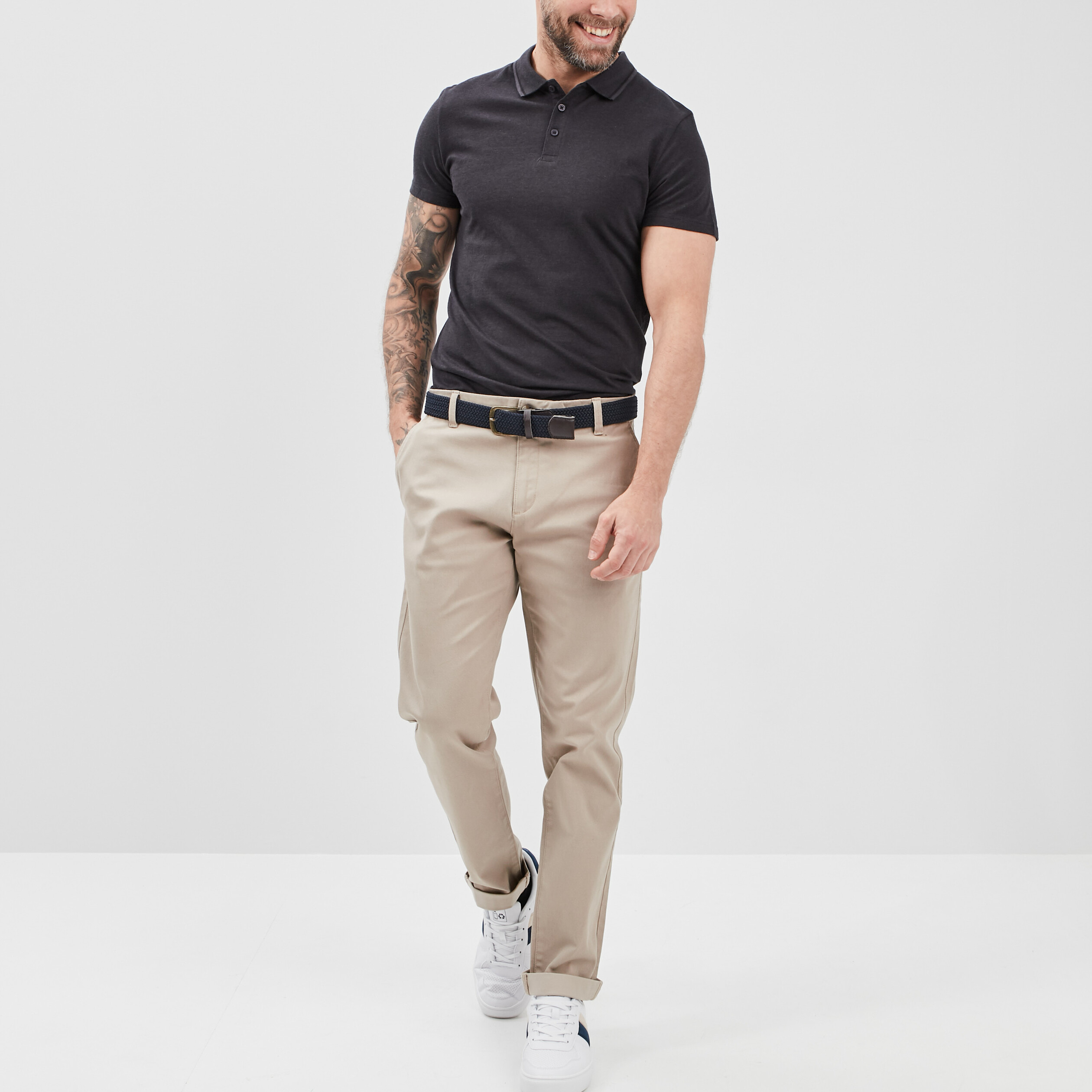 polo manches courtes gris fonce homme Polo manches courtes gris foncé homme
