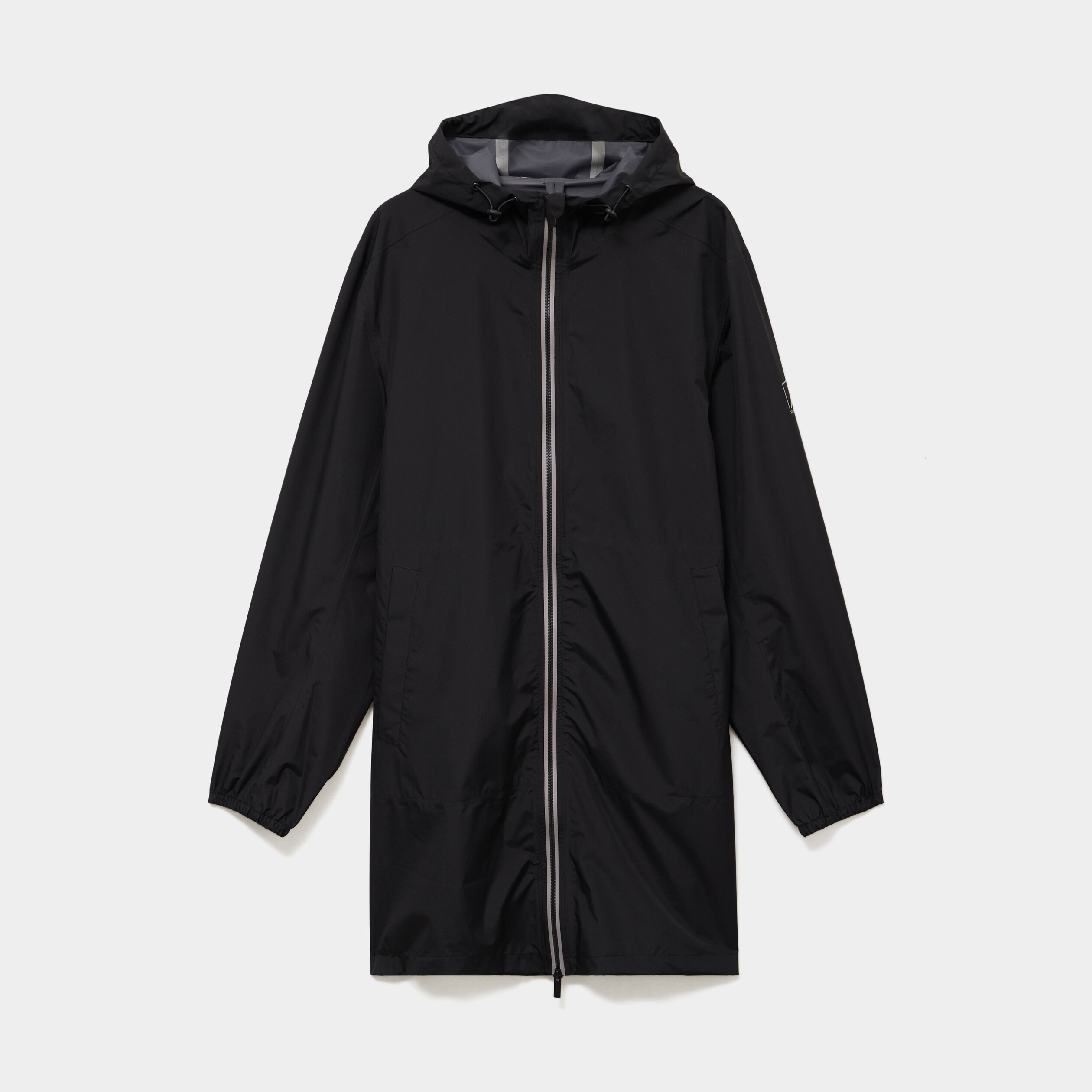 Parka imperm&eacute;able coupe-vent &agrave; capuche noir homme