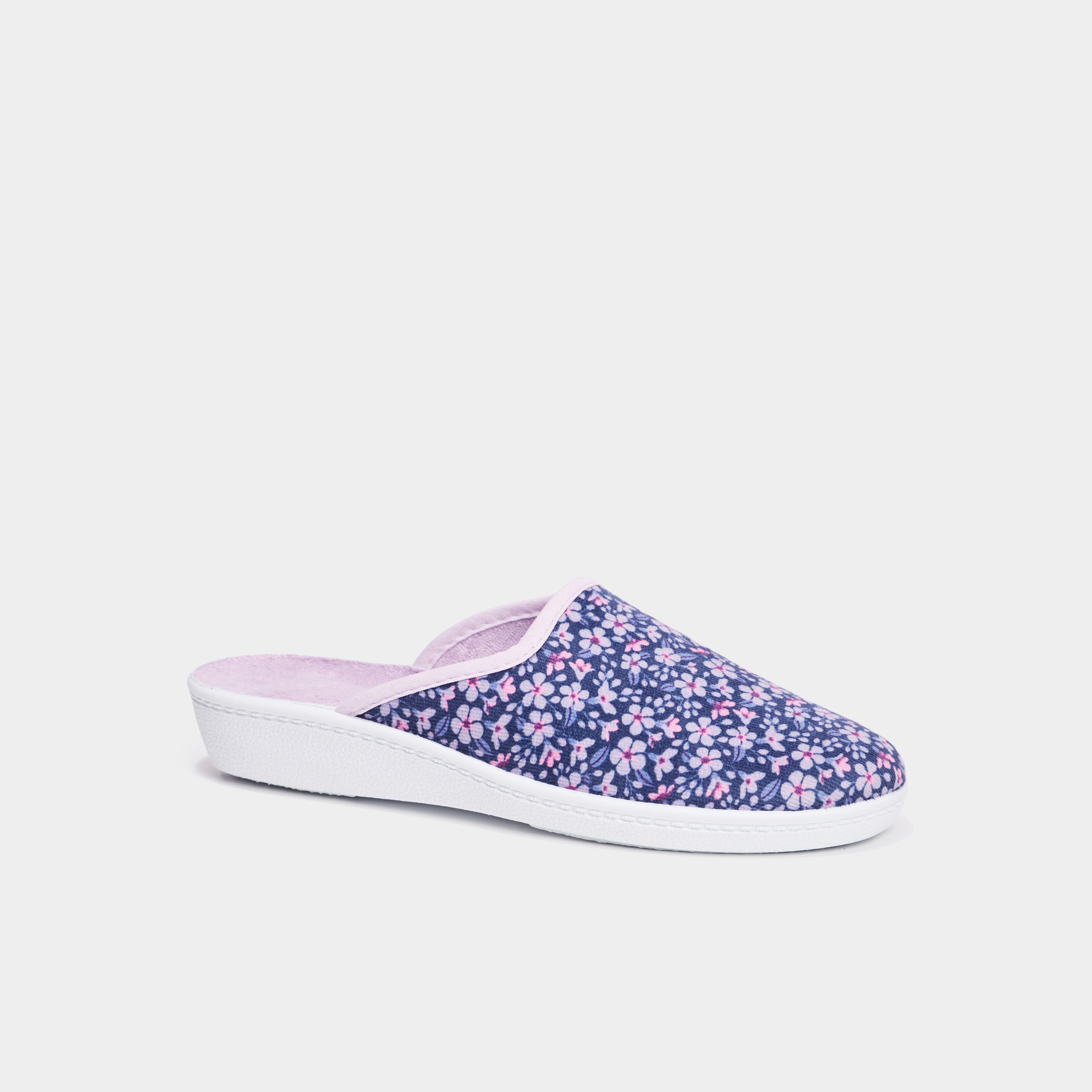 chaussons mules compenses mauve femme Chaussons mules compensés mauve femme