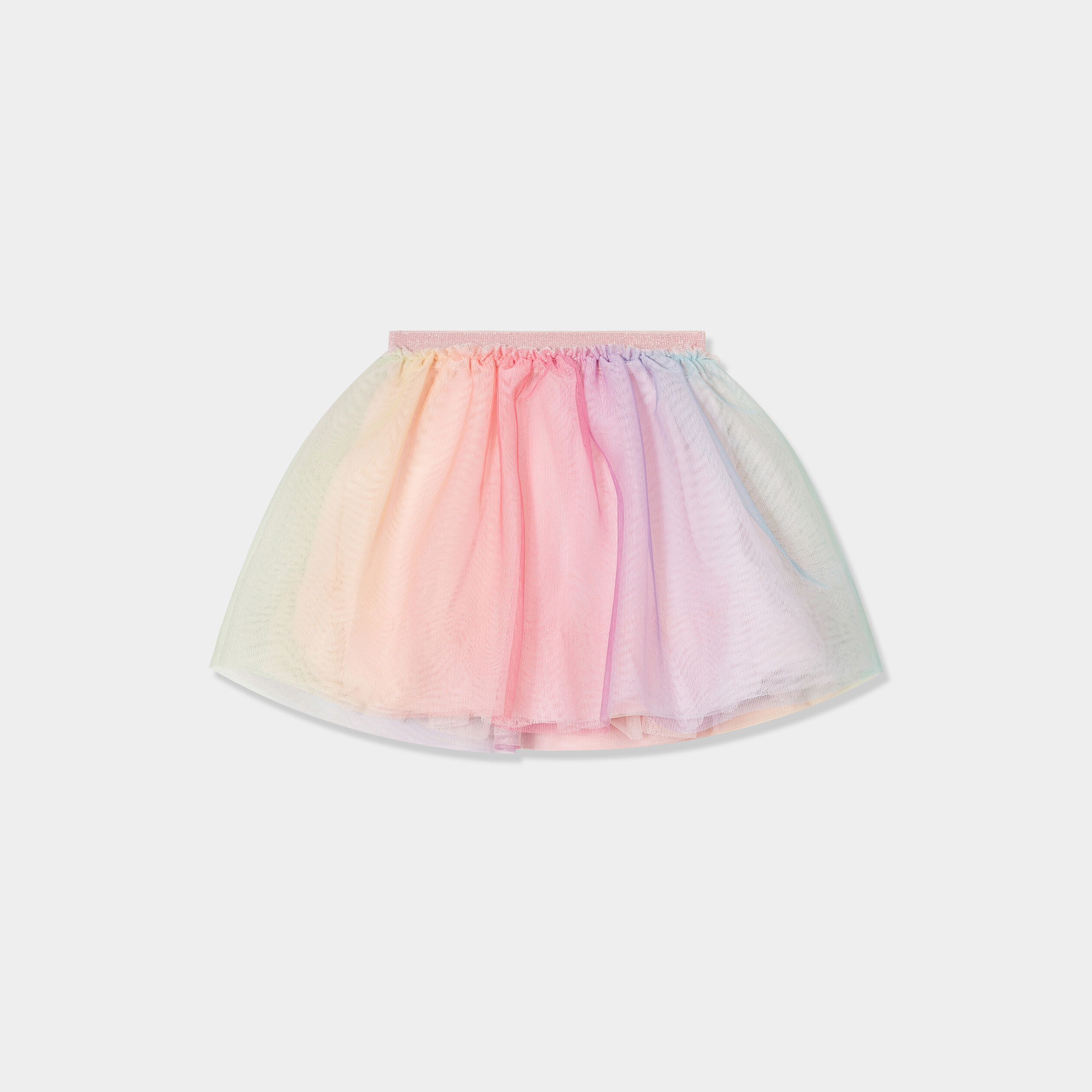 jupe tulle evasee courte multicolore bebef Jupe tulle évasée courte multicolore bébé fille