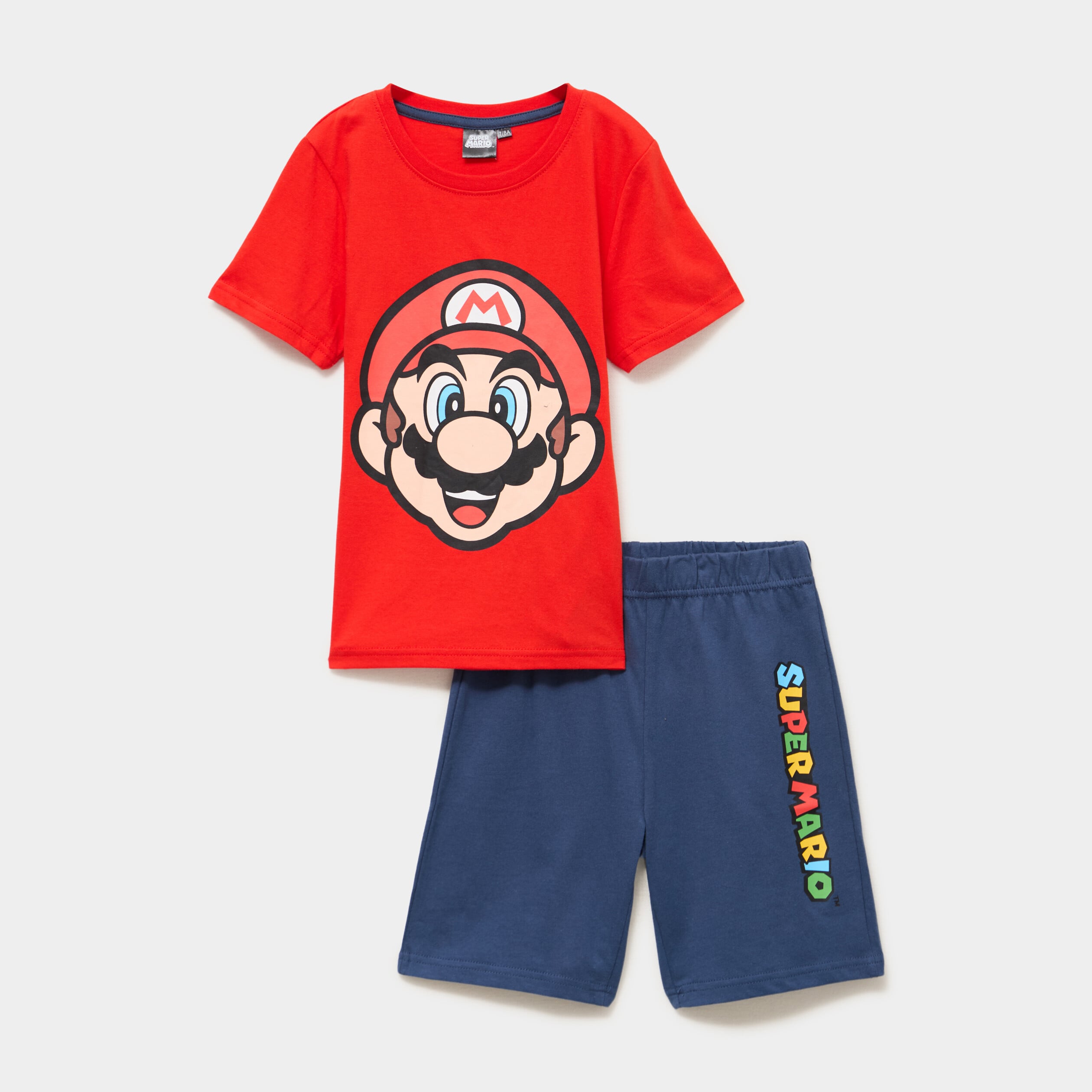 Ensemble pyjama short Super Mario bleu lavande gar&ccedil;on