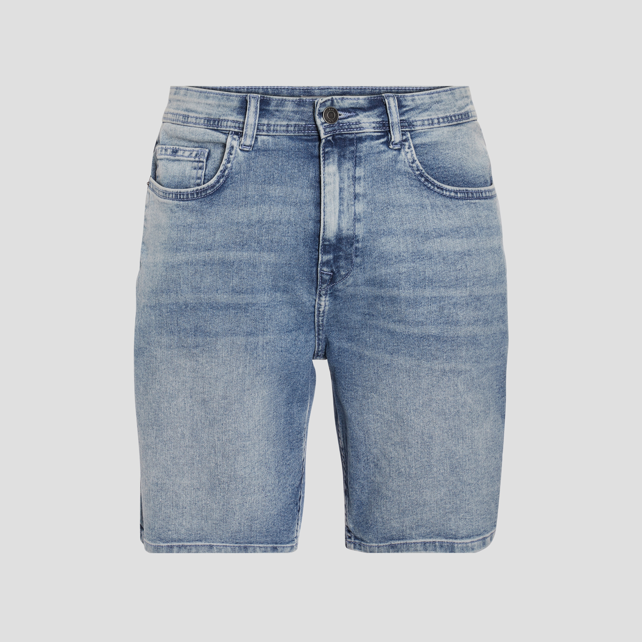 Bermuda regular denim bleach homme