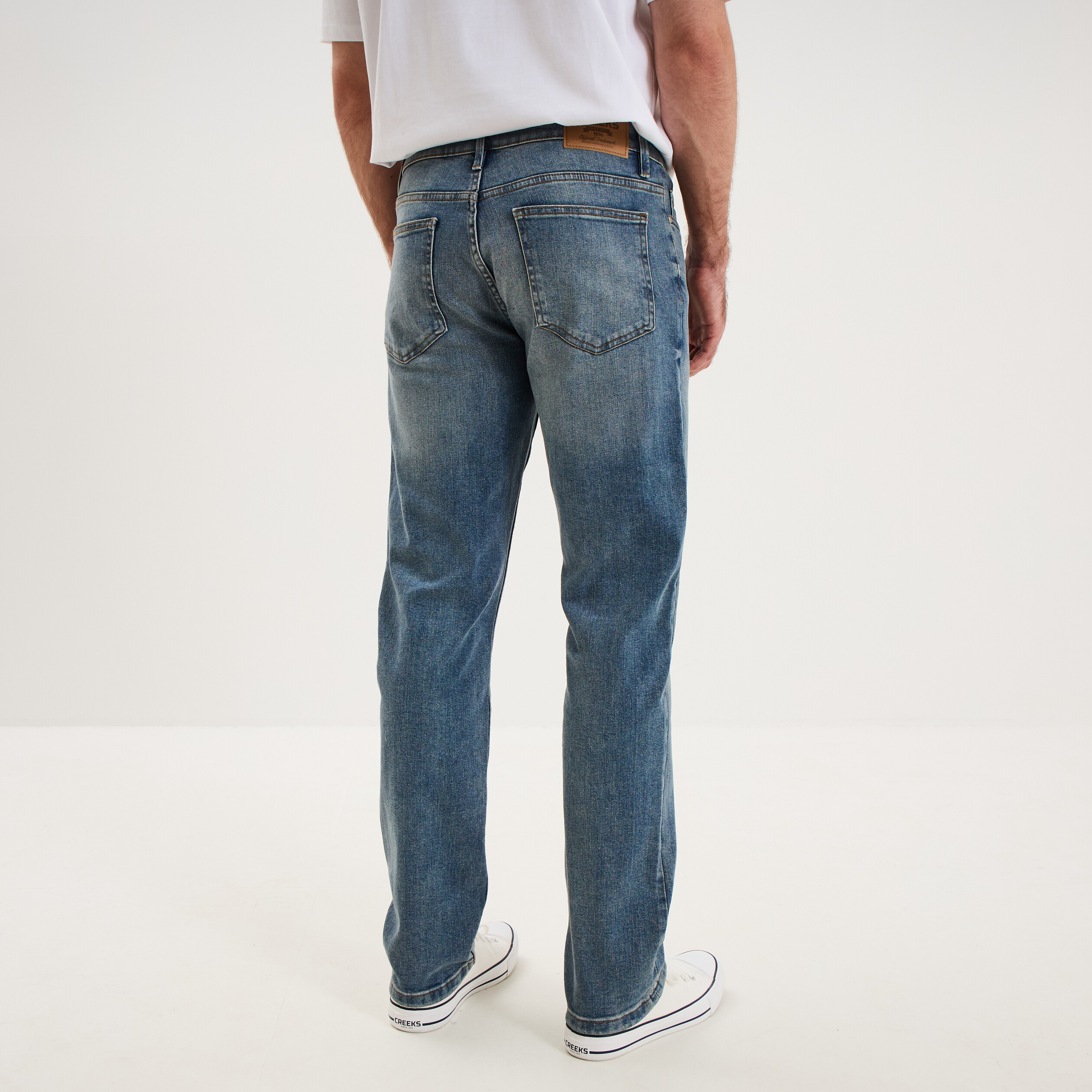 Jeans regular 5 poches denim stone homme