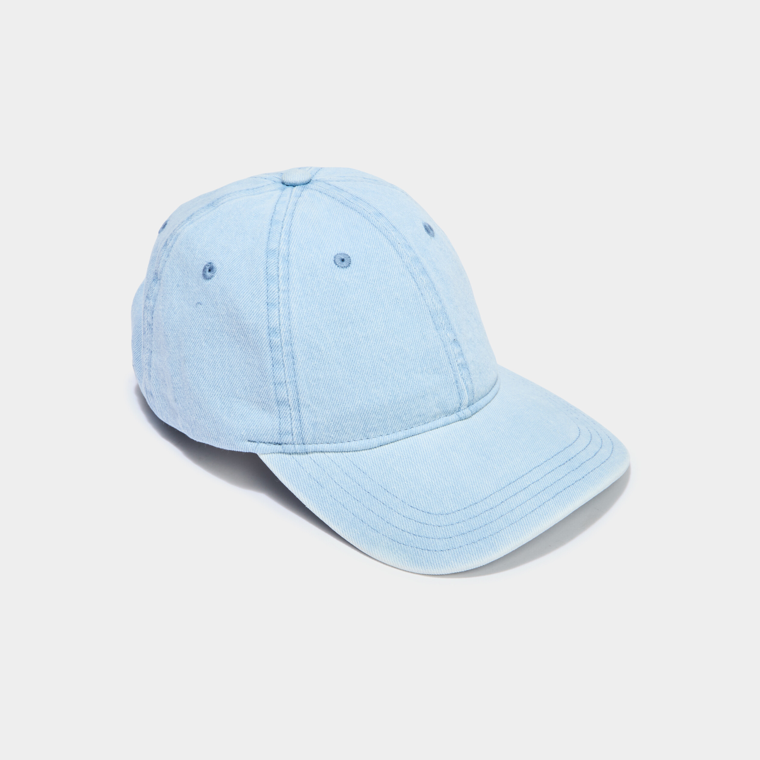 Casquette en jean coton bleu clair femme
