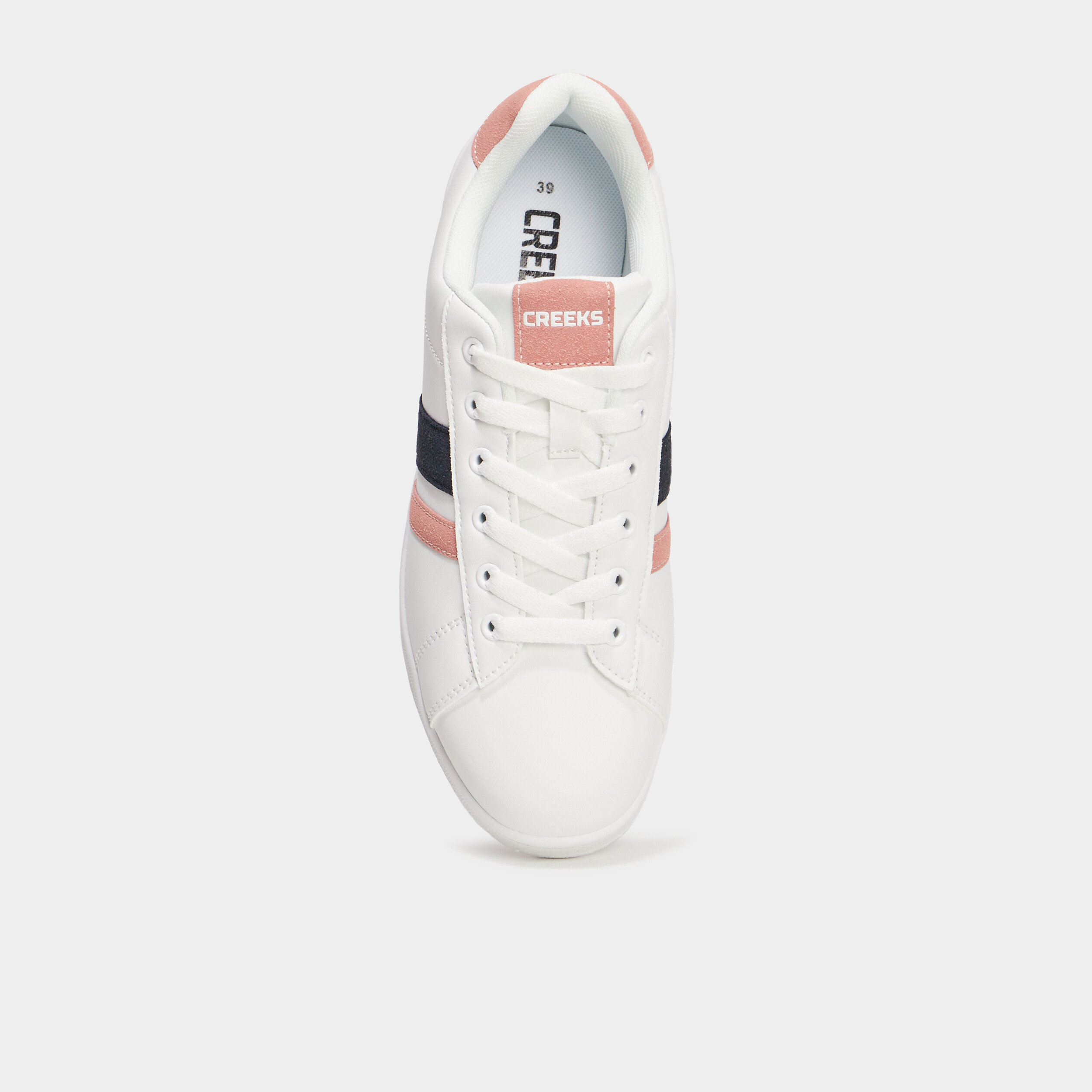 Tennis &agrave; lacets blanc femme