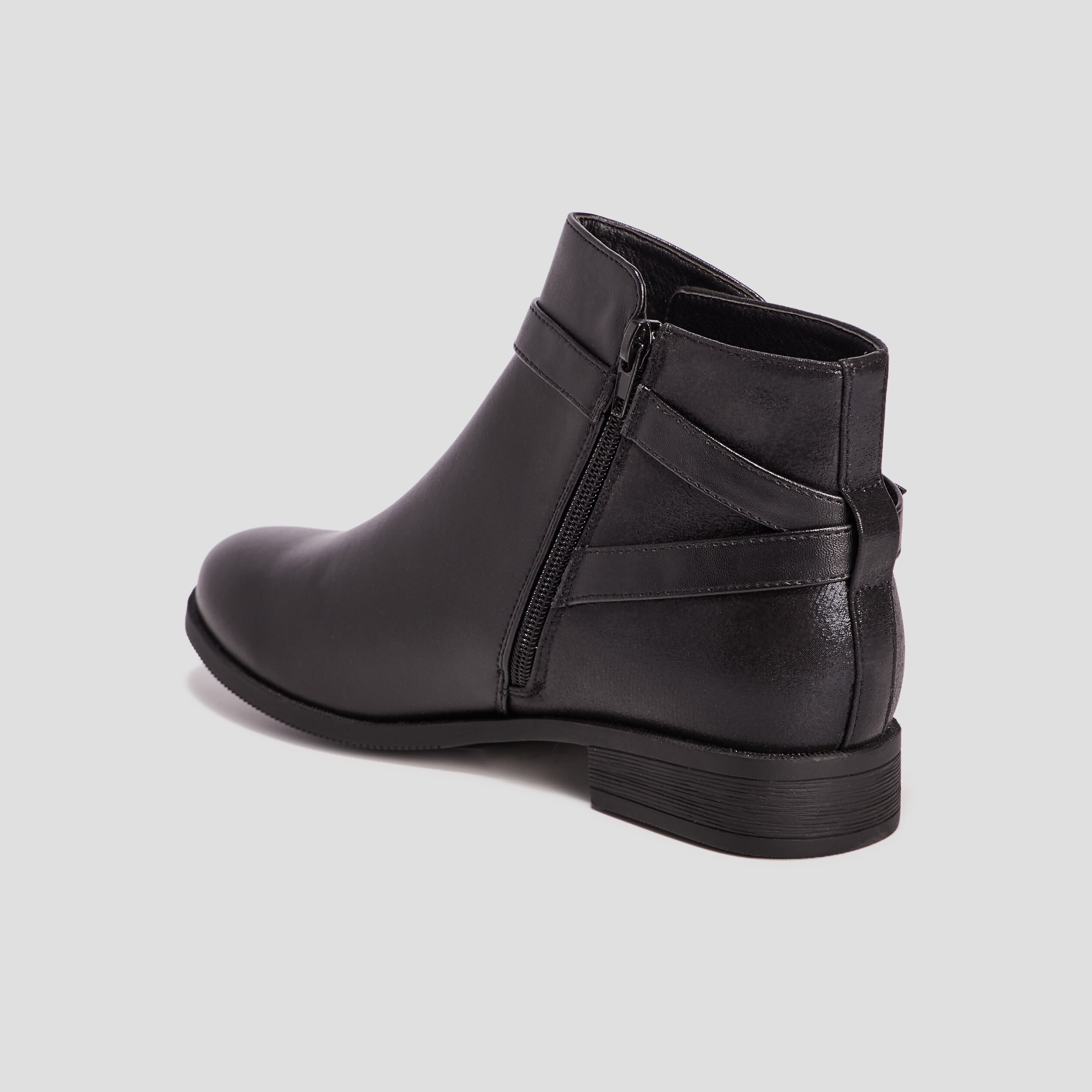 Bottines avec brides noir femme