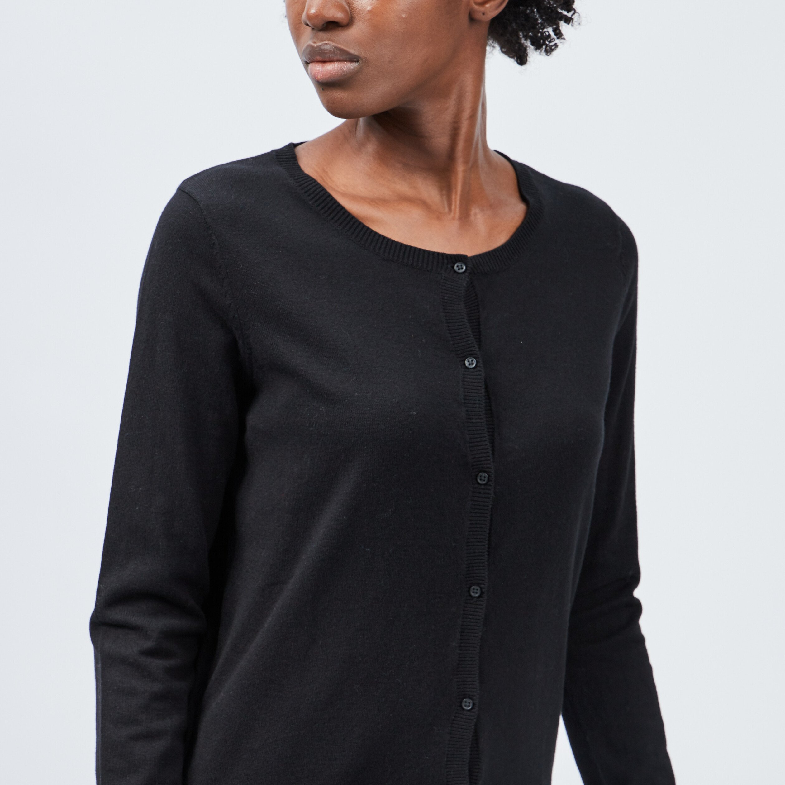 Gilet noir boutonné femme best sale
