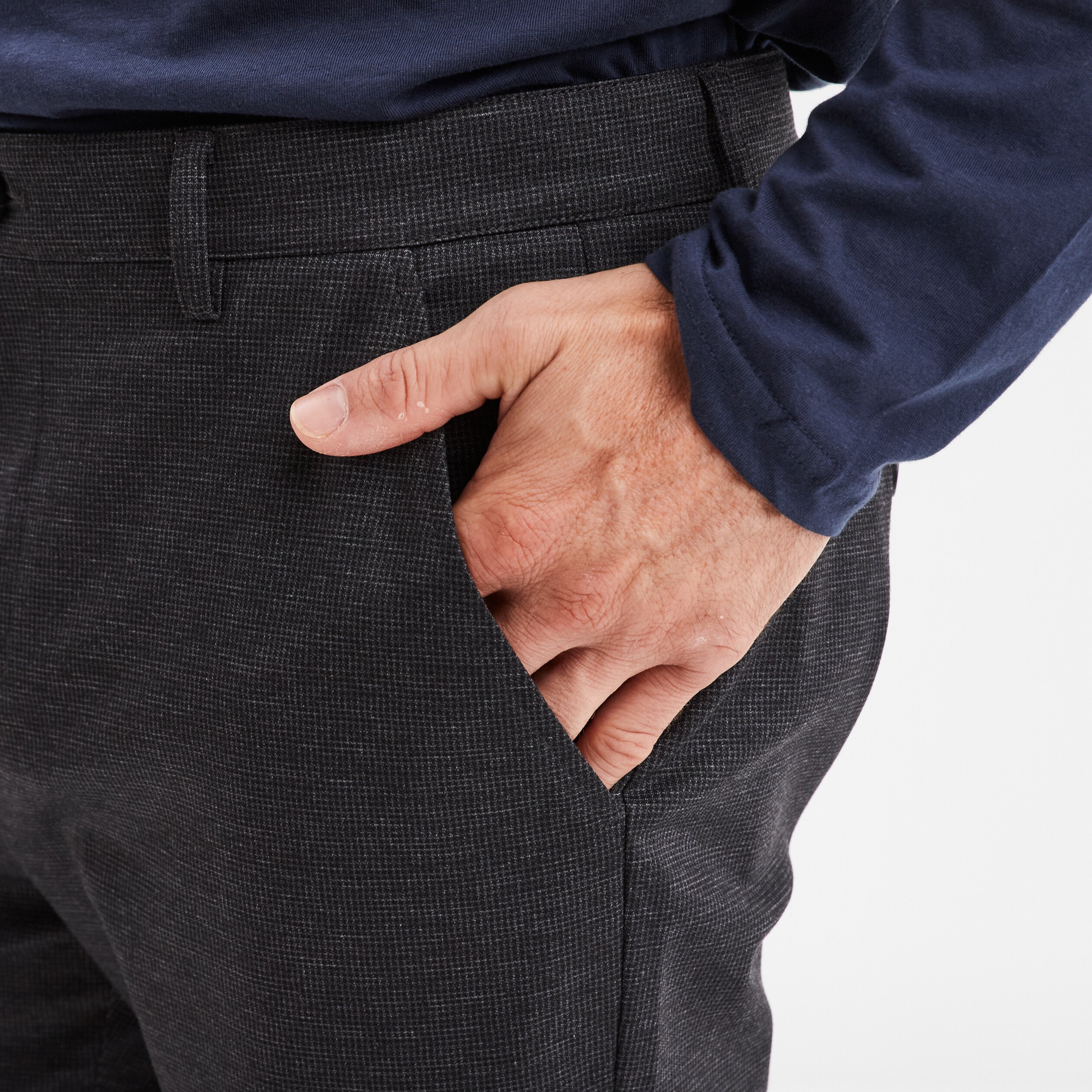 Chino Slim TAZZIO Pour Homme – Stretch Cotte/élasthanne – Anthracite – Taille Et Longueur Au Choix