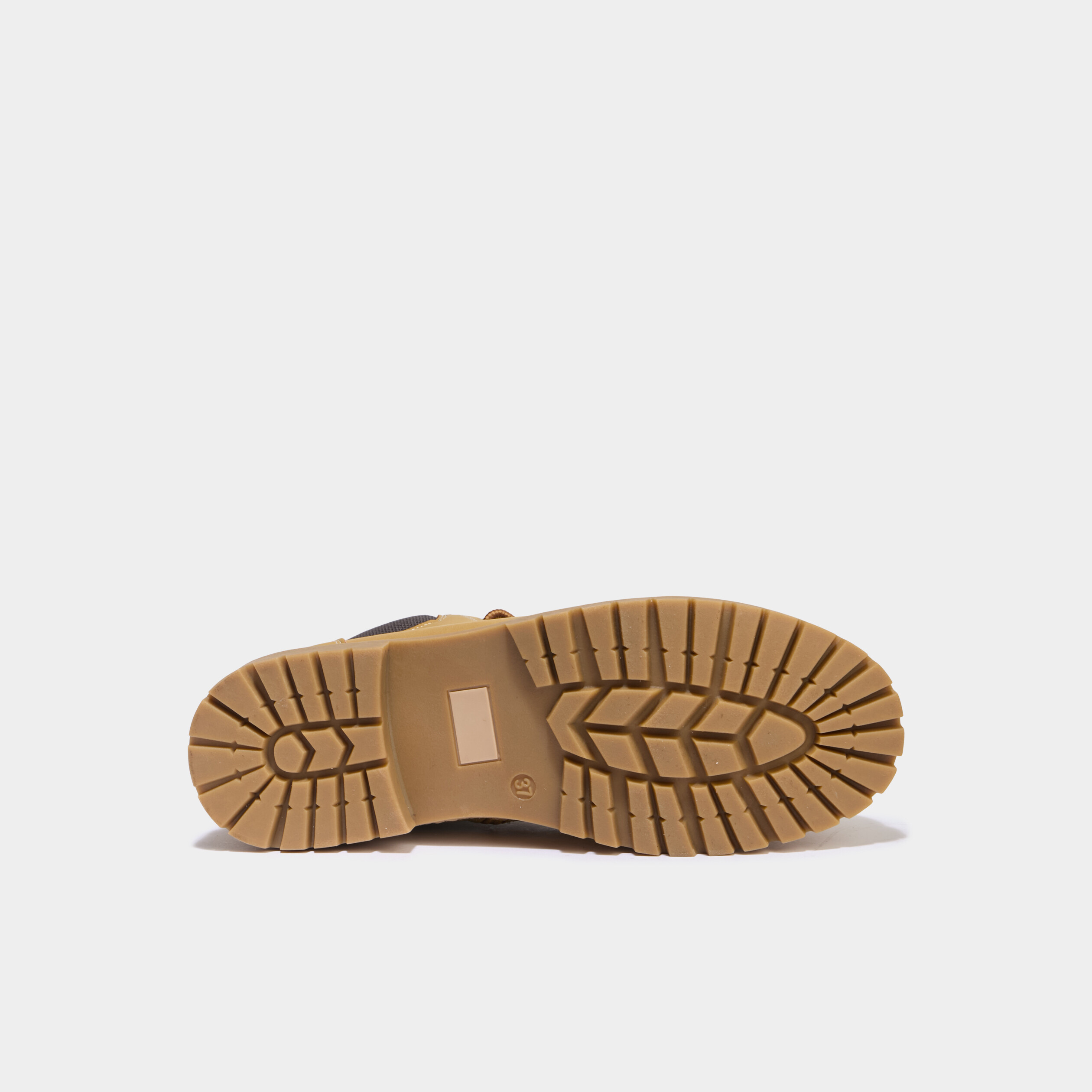 Boots fourr&eacute;es zipp&eacute;es &agrave; lacets camel gar&ccedil;on