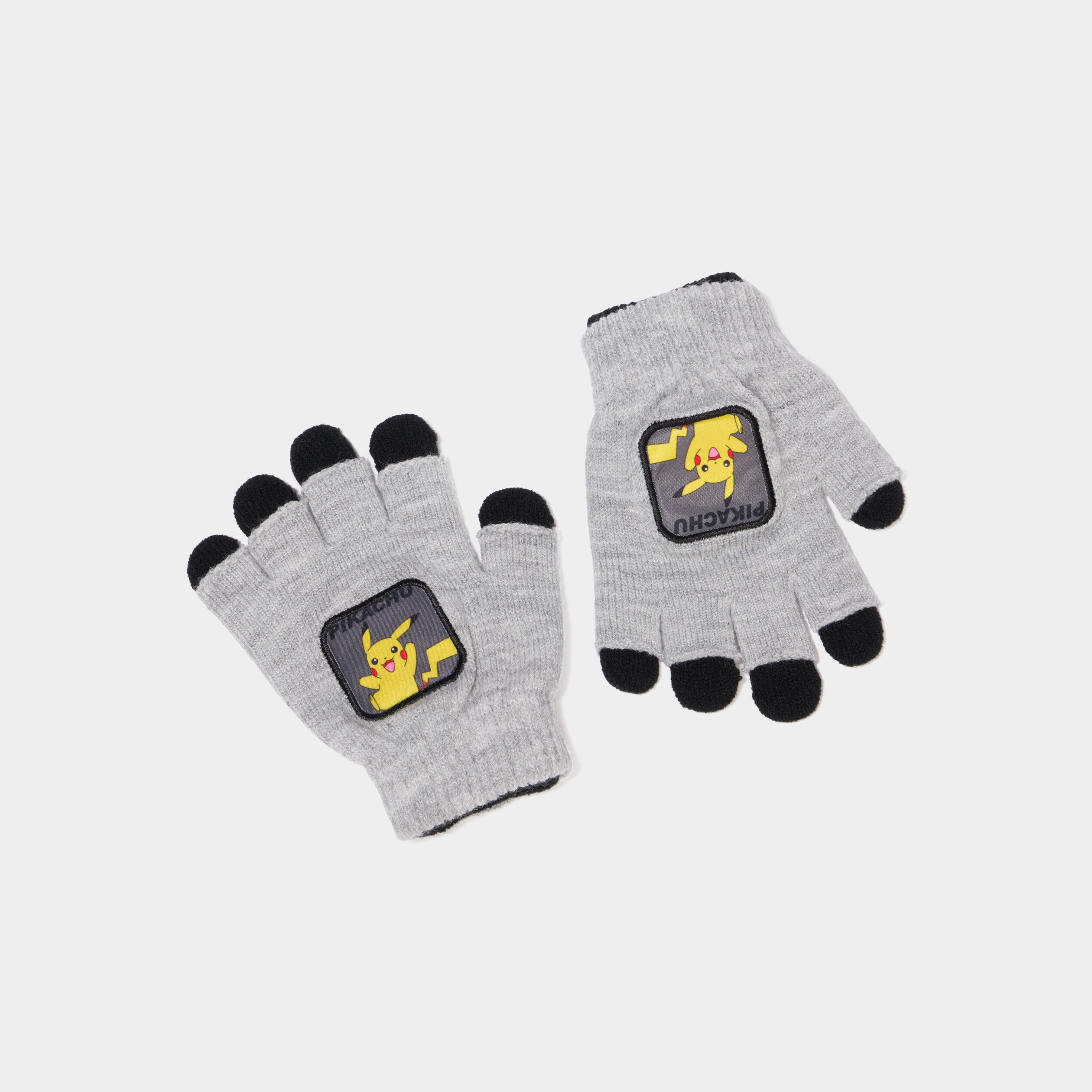 Gants 2-en-1 Pok&eacute;mon Pikachu gris gar&ccedil;on
