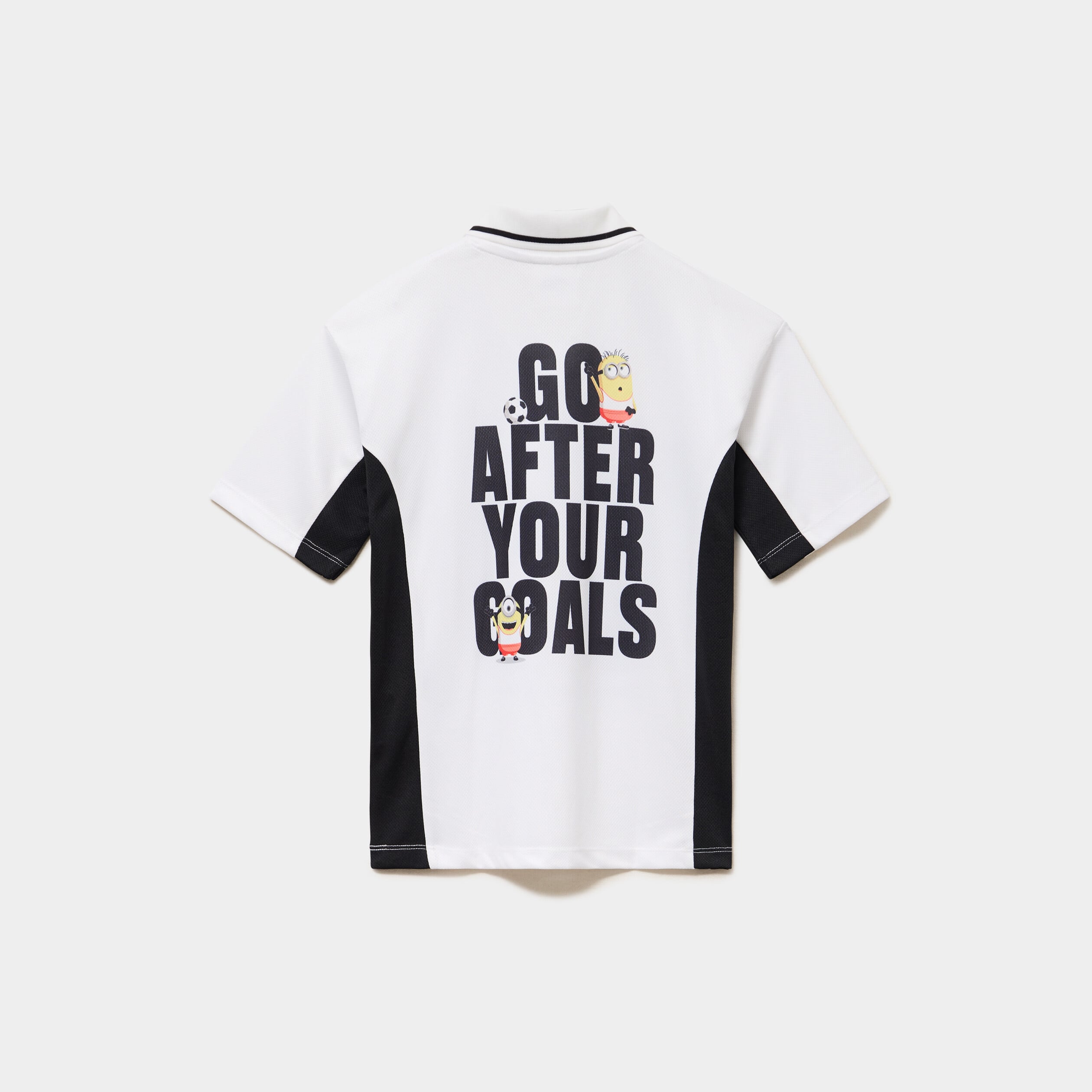 T-shirt col polo manches courtes Minions blanc gar&ccedil;on