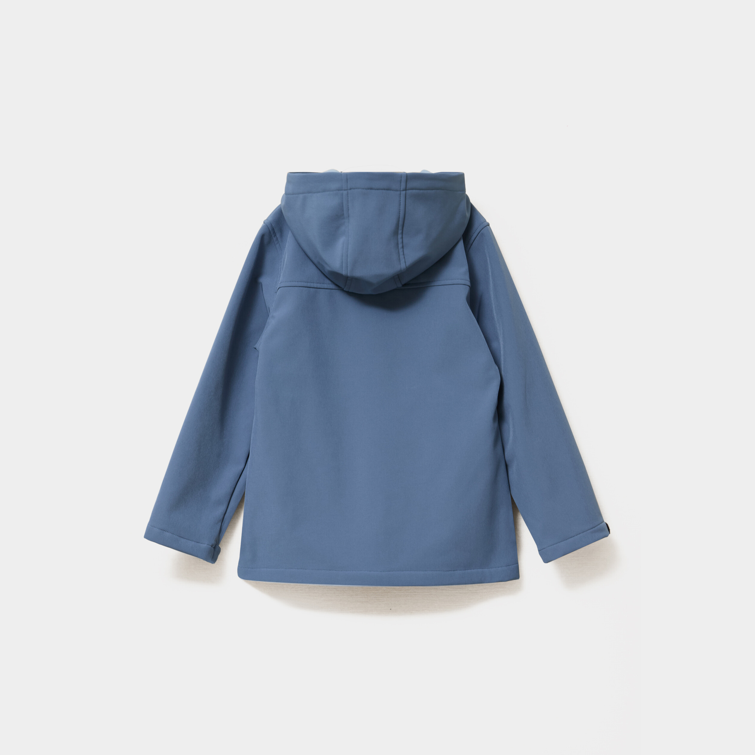 Blouson d&eacute;perlant fourr&eacute; &agrave; capuche bleu gris gar&ccedil;on
