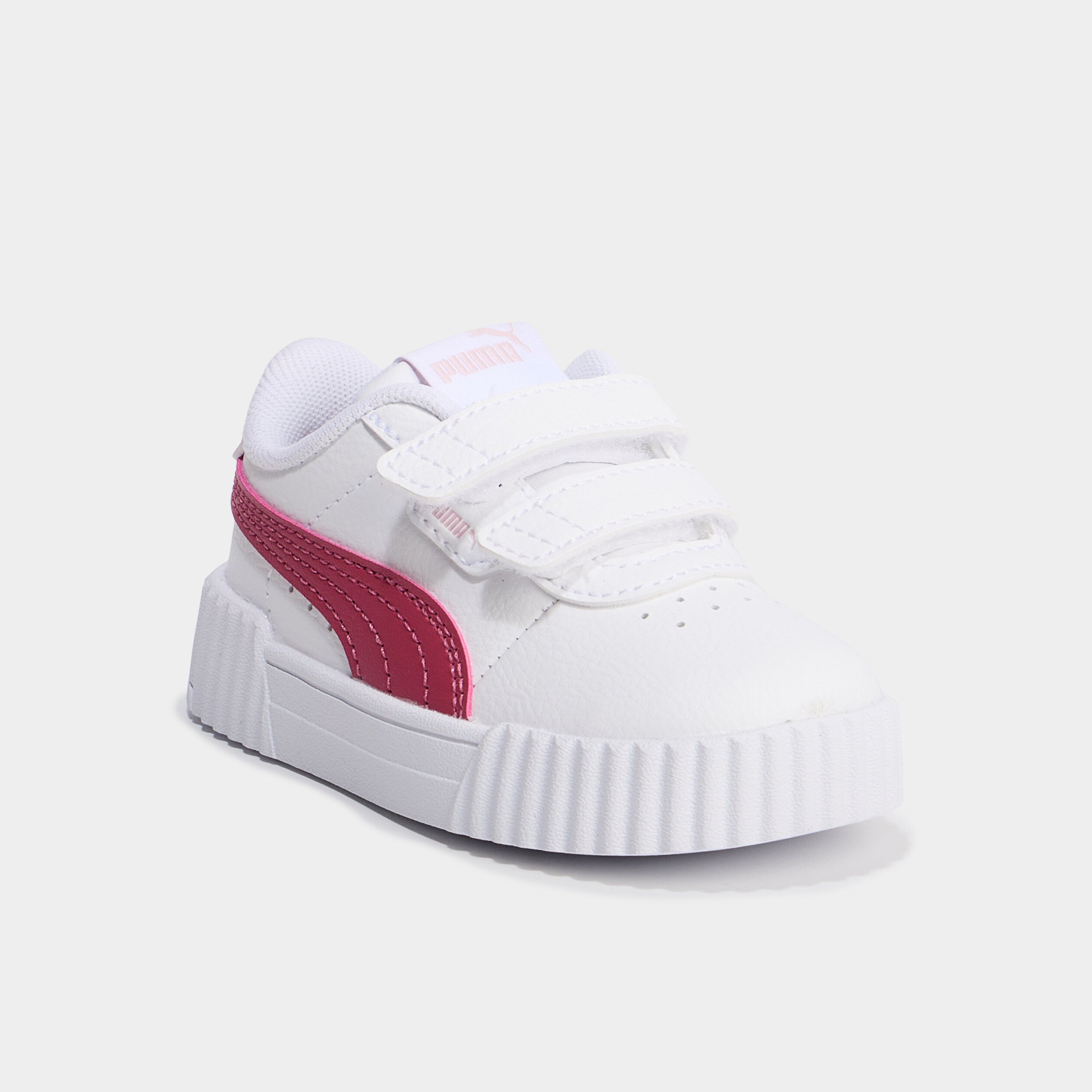 tennis basses a scratchs puma carina blanc bebef Tennis basses à scratchs Puma Carina blanc bébé fille