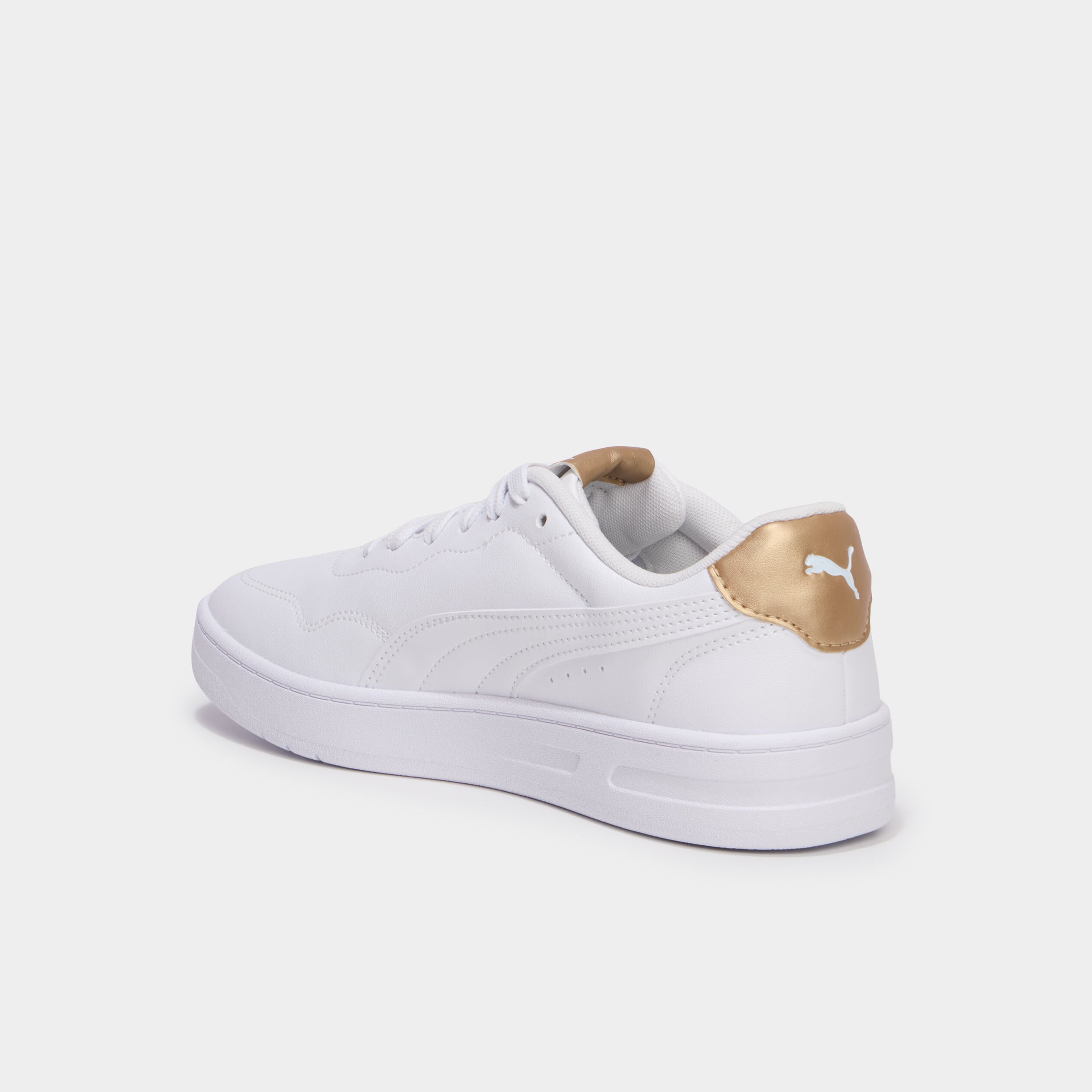 Baskets &agrave; lacets Puma COURT LALLY jaune or femme