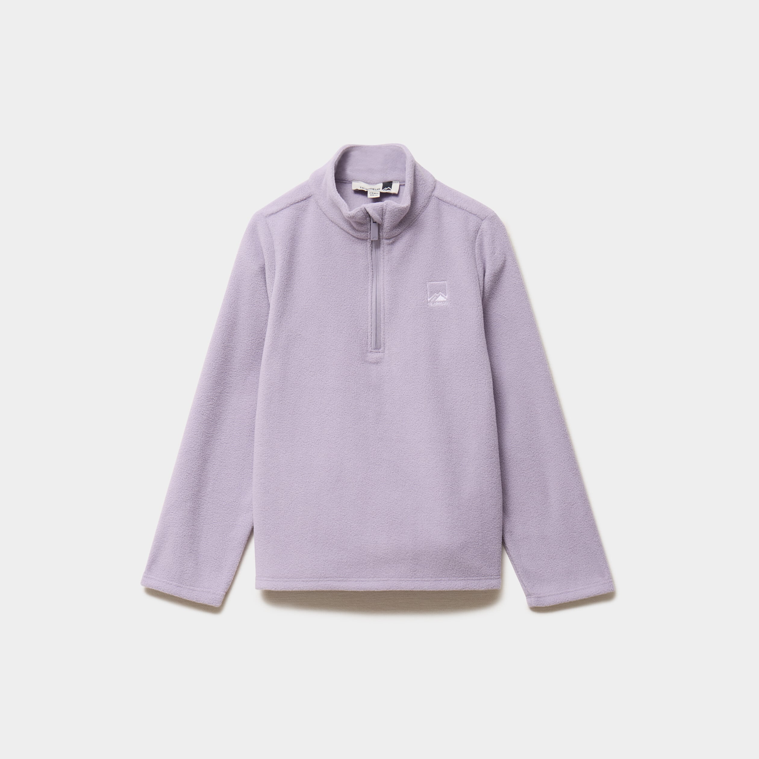 Sweat polaire col camionneur mauve fille