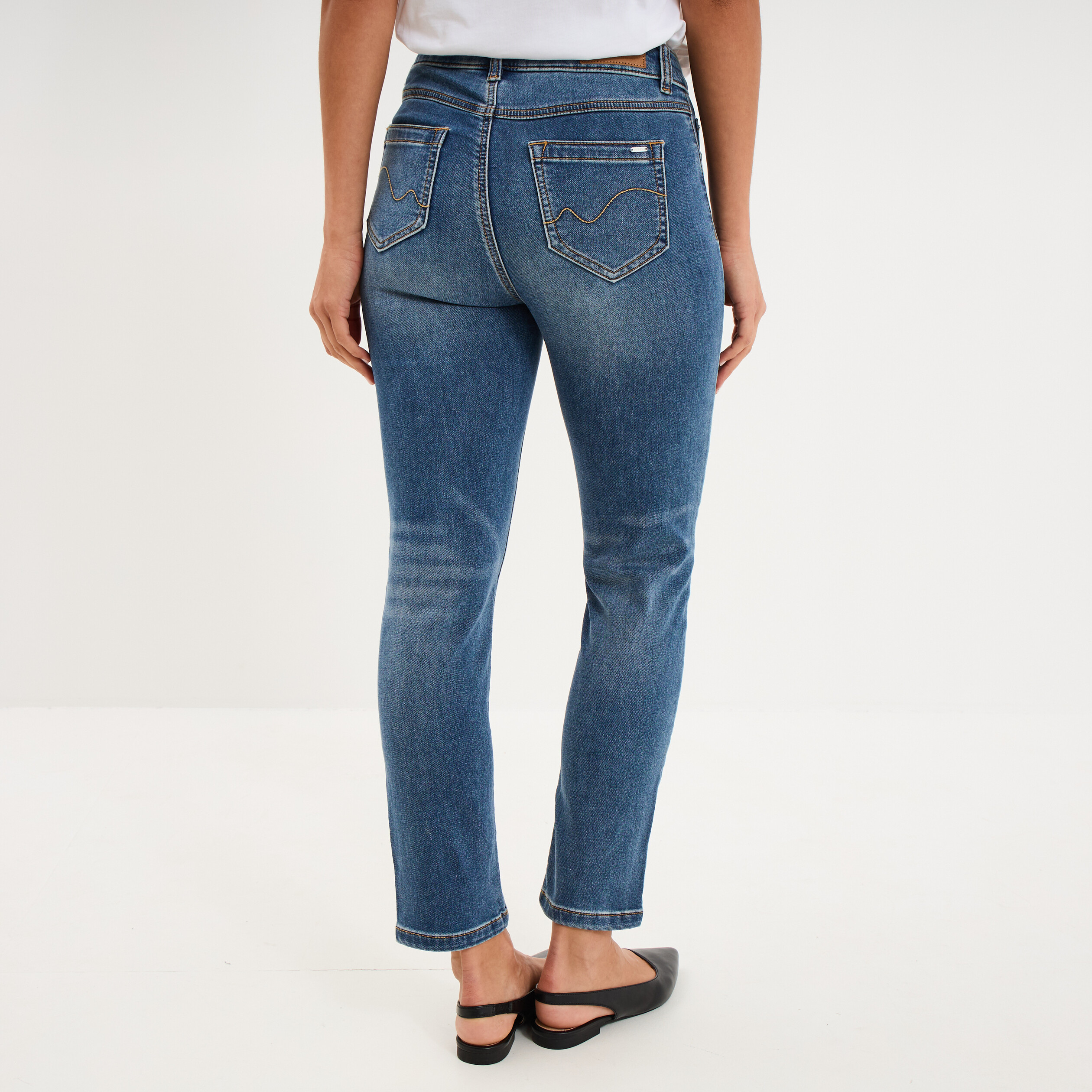 Jeans Slim Blanc Marella Sport Taille 38 - Neuf Avec étiquettes, Coupe 7/8