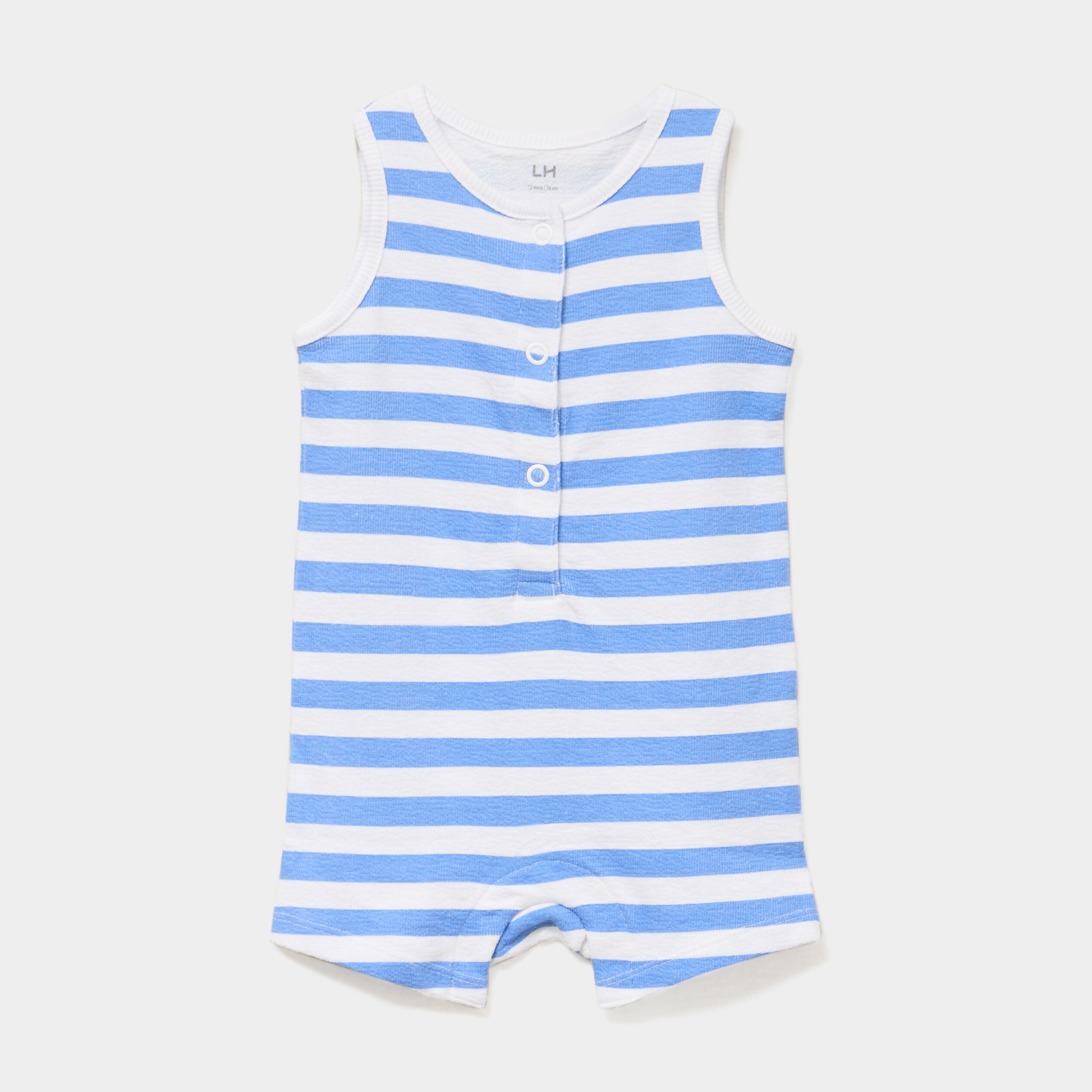 Combishort sans manches coton blanc b&eacute;b&eacute; gar&ccedil;on