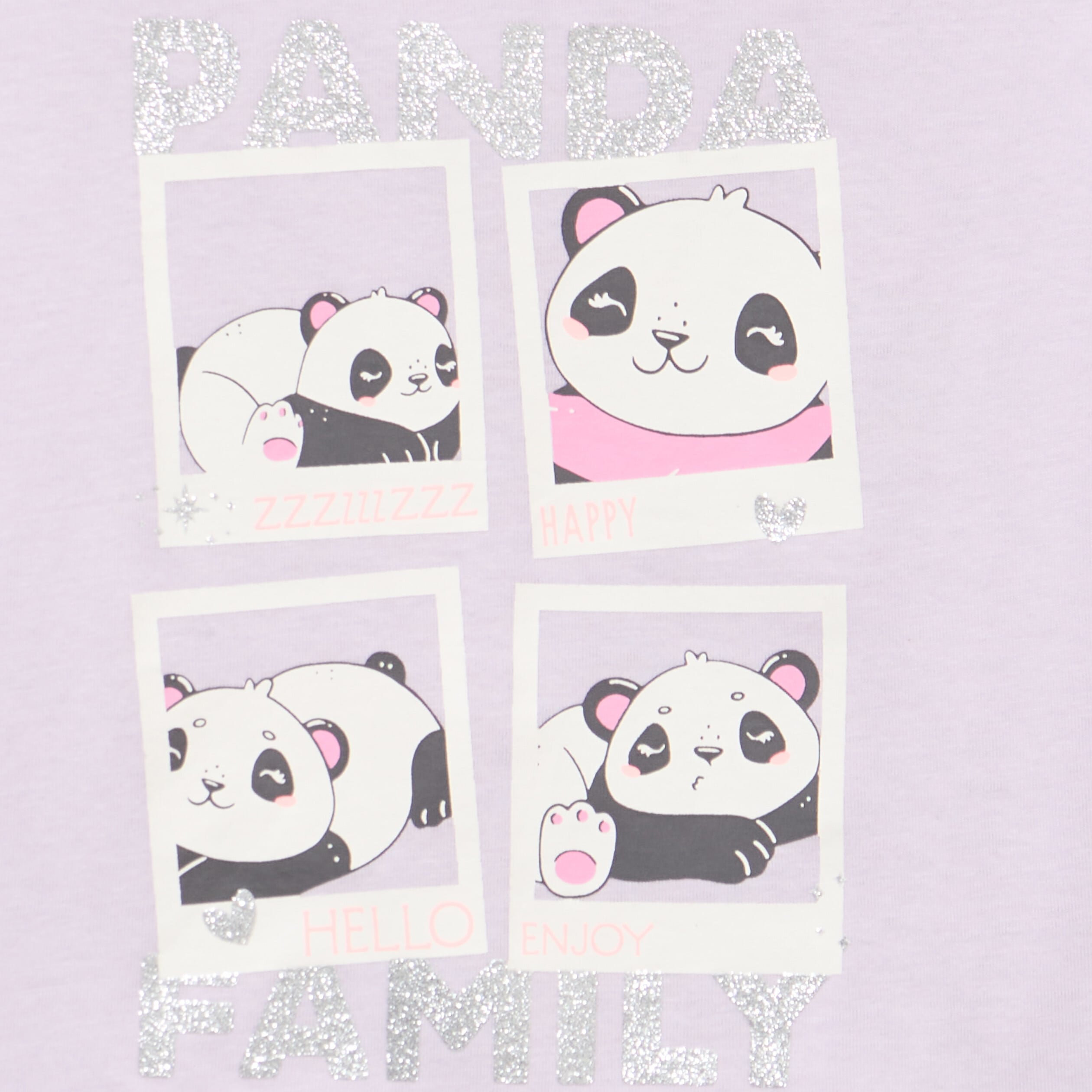 Ensemble pyjama short coton violet clair fille