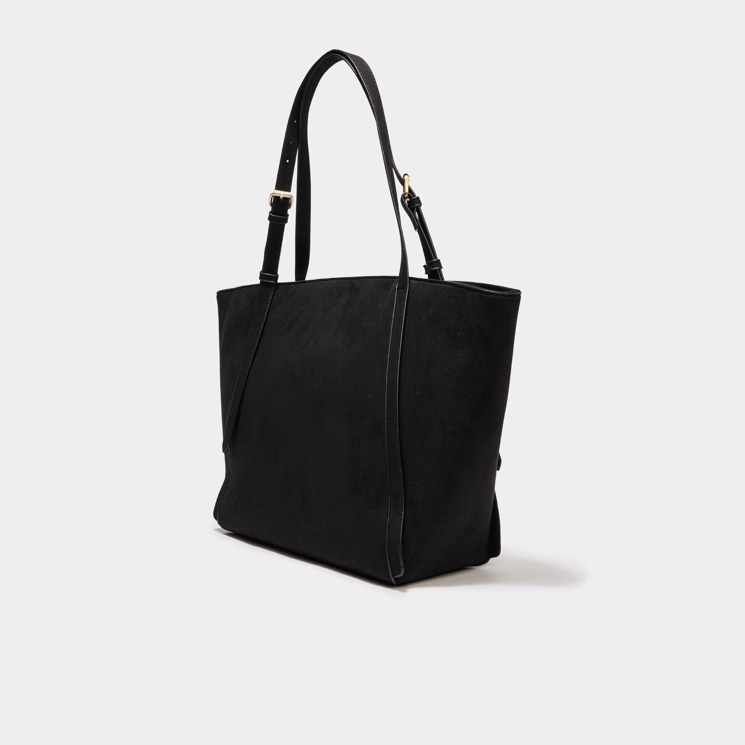 Sac cabas grand format zipp&eacute; noir femme