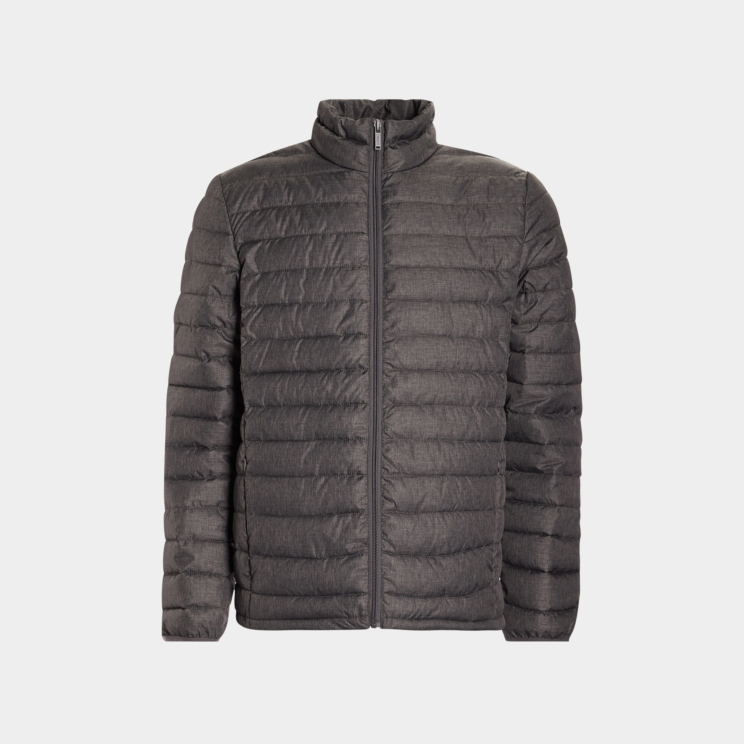 doudoune droite legere col montant gris fonce homme Doudoune droite légère col montant gris foncé homme