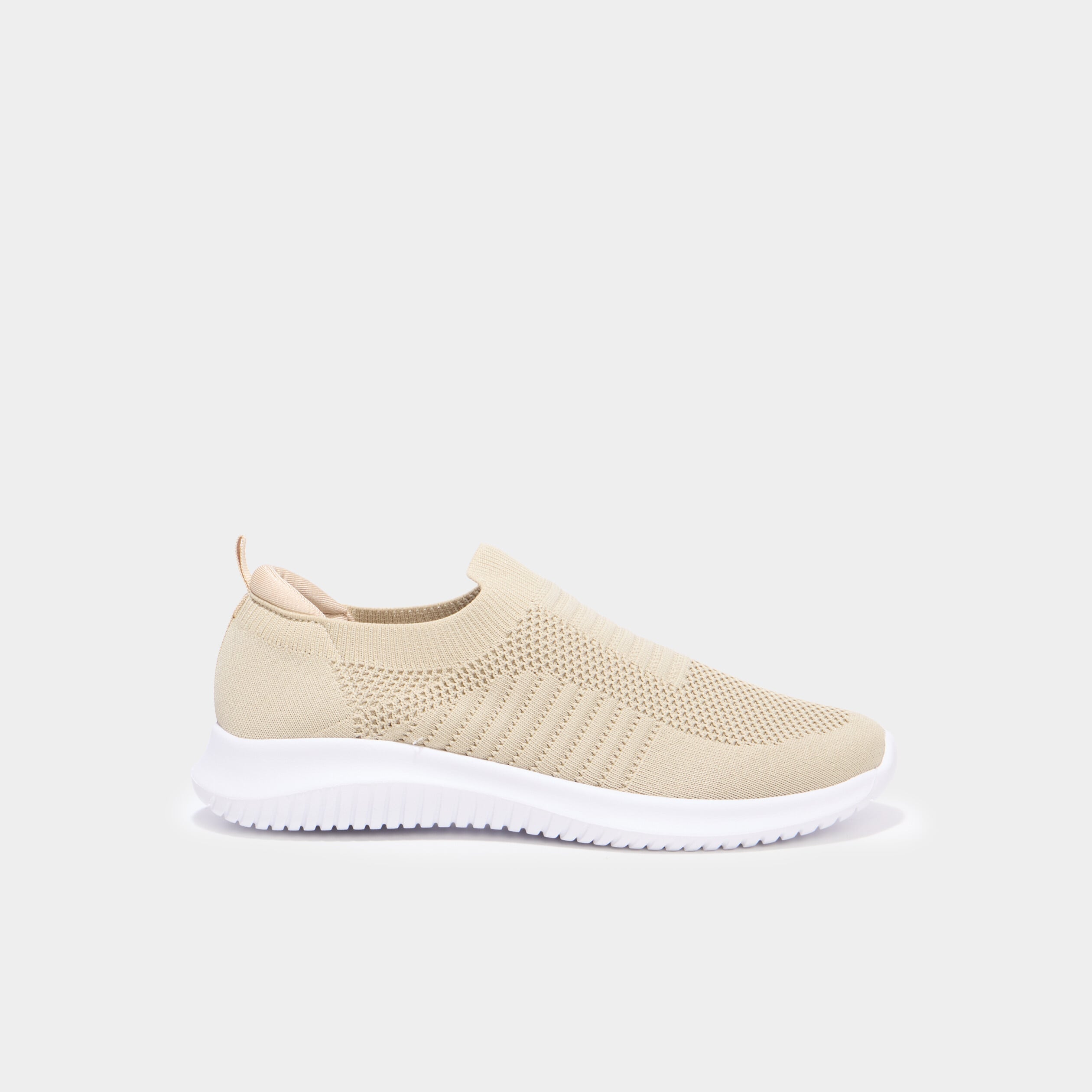 Baskets running &eacute;lastiqu&eacute;es slip-on sable femme