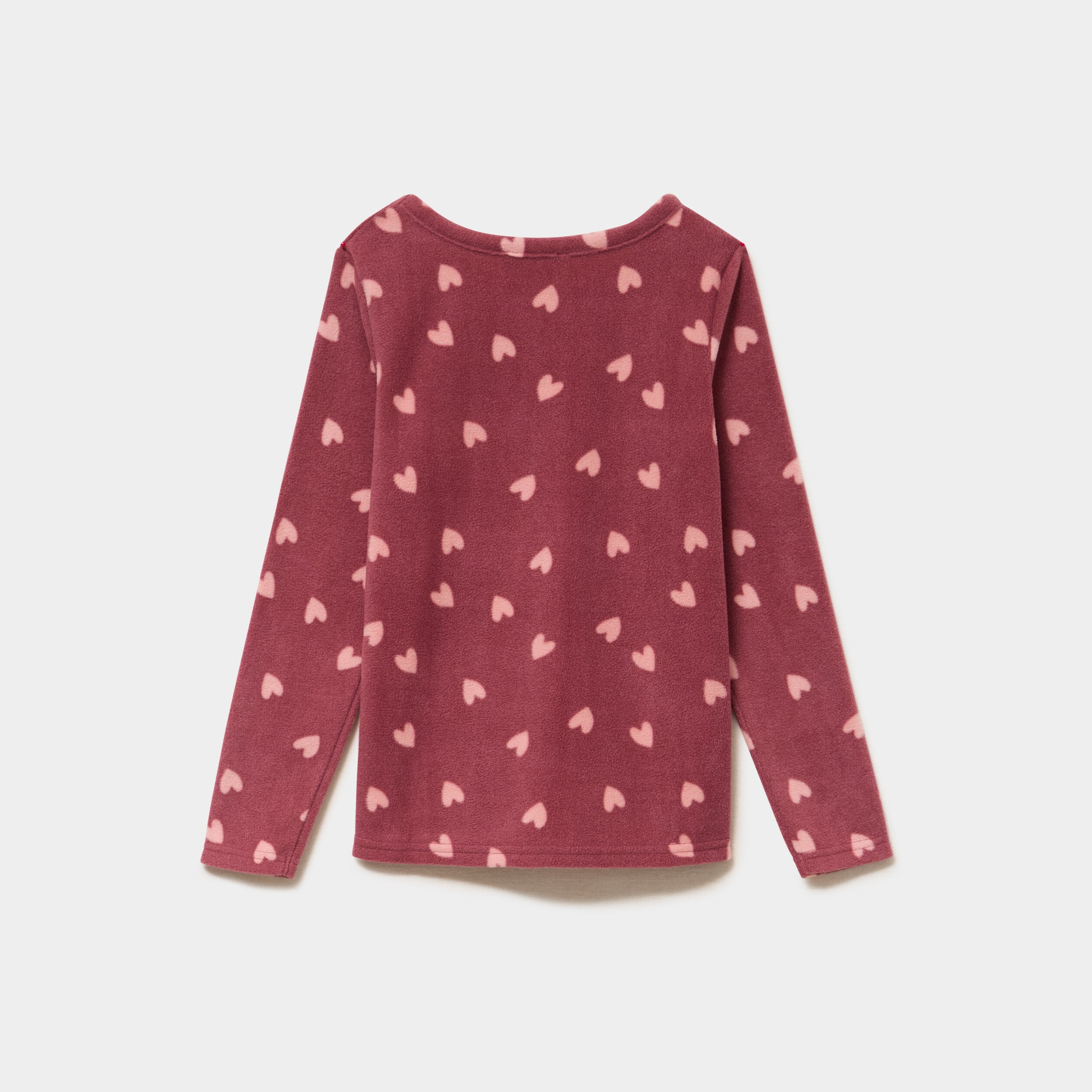 Ensemble pyjama 2 pi&egrave;ces micro polaire rose framboise fille