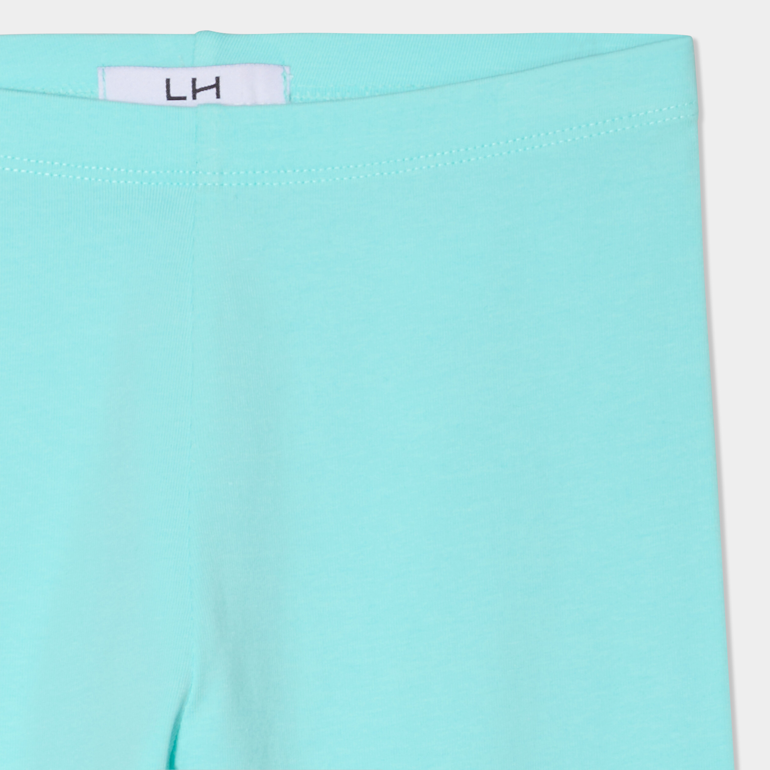 Legging corsaire taille &eacute;lastiqu&eacute;e bleu turquoise fille