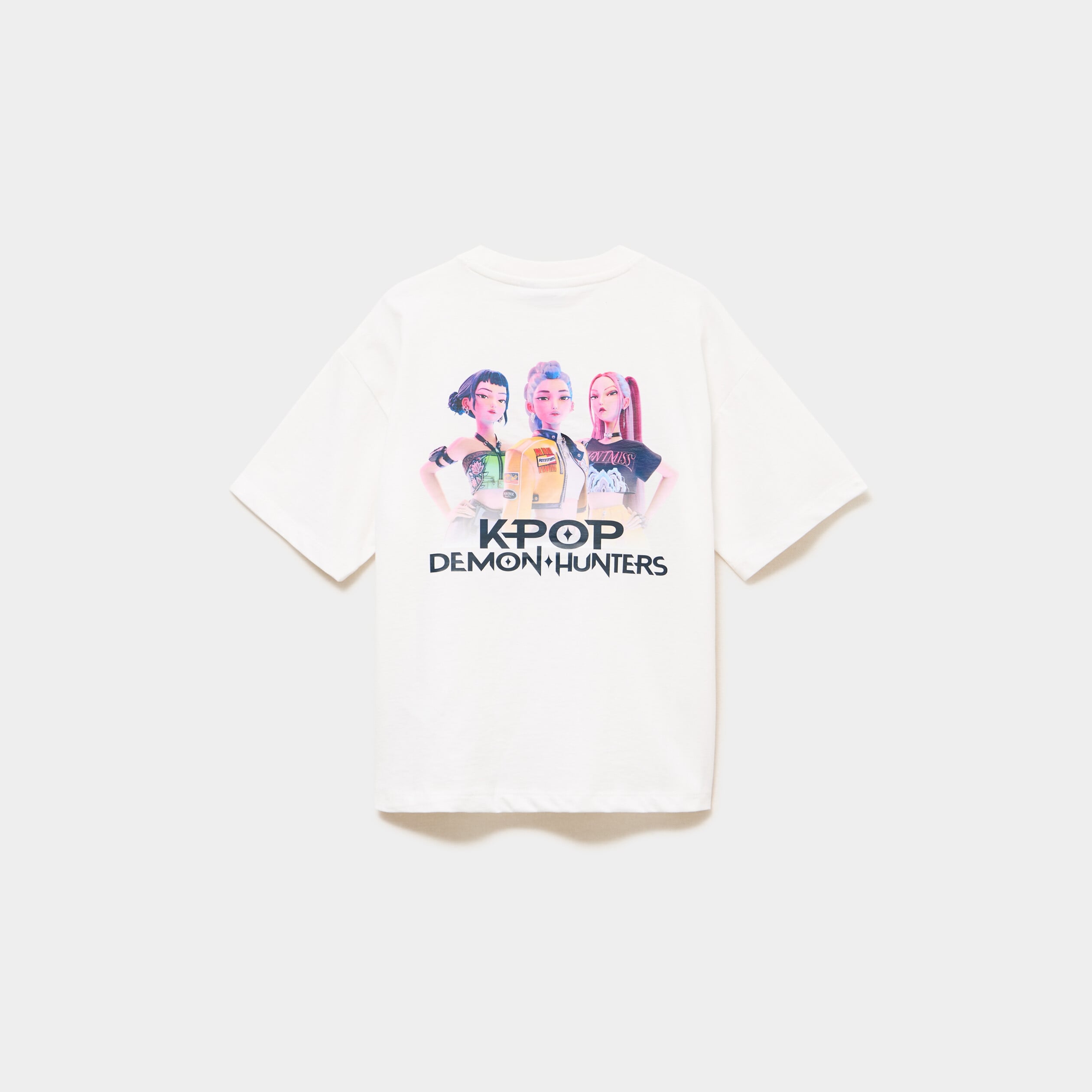T-shirt K-Pop Demon Hunters coton ivoire fille