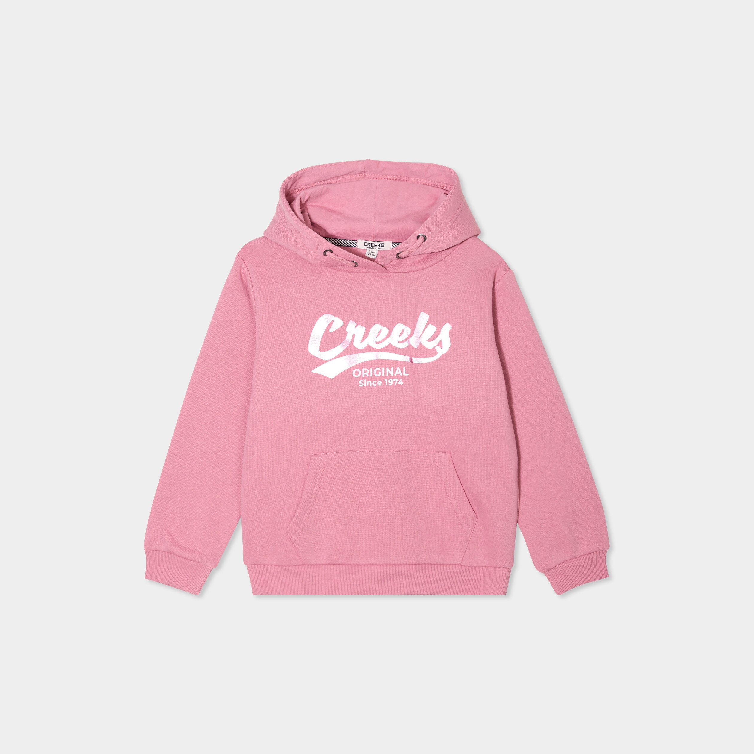 sweat a capuche hoodie a logo creeks vieux rose fille Sweat à capuche hoodie à logo Creeks vieux rose fille
