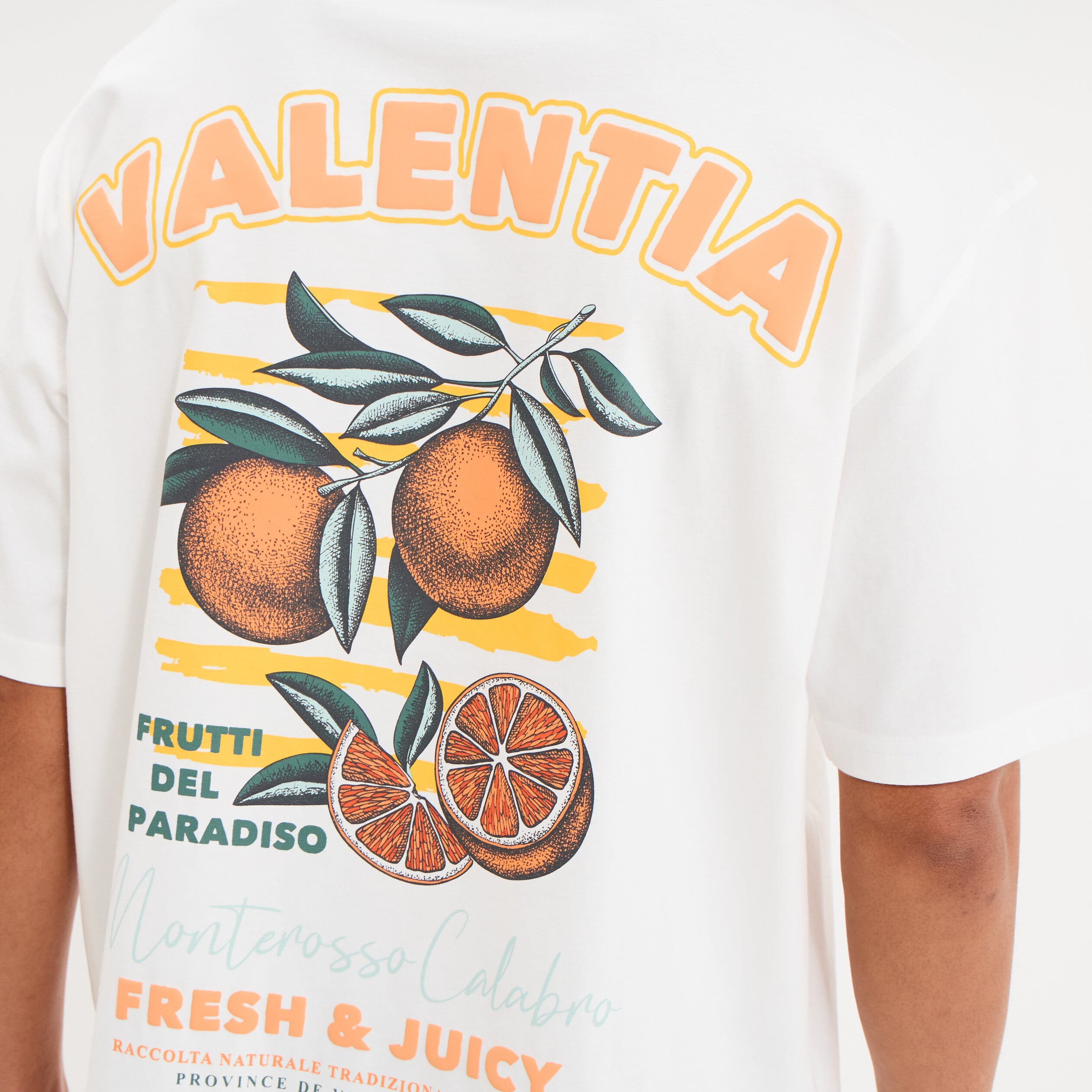 T-shirt relax manches courtes coton blanc homme