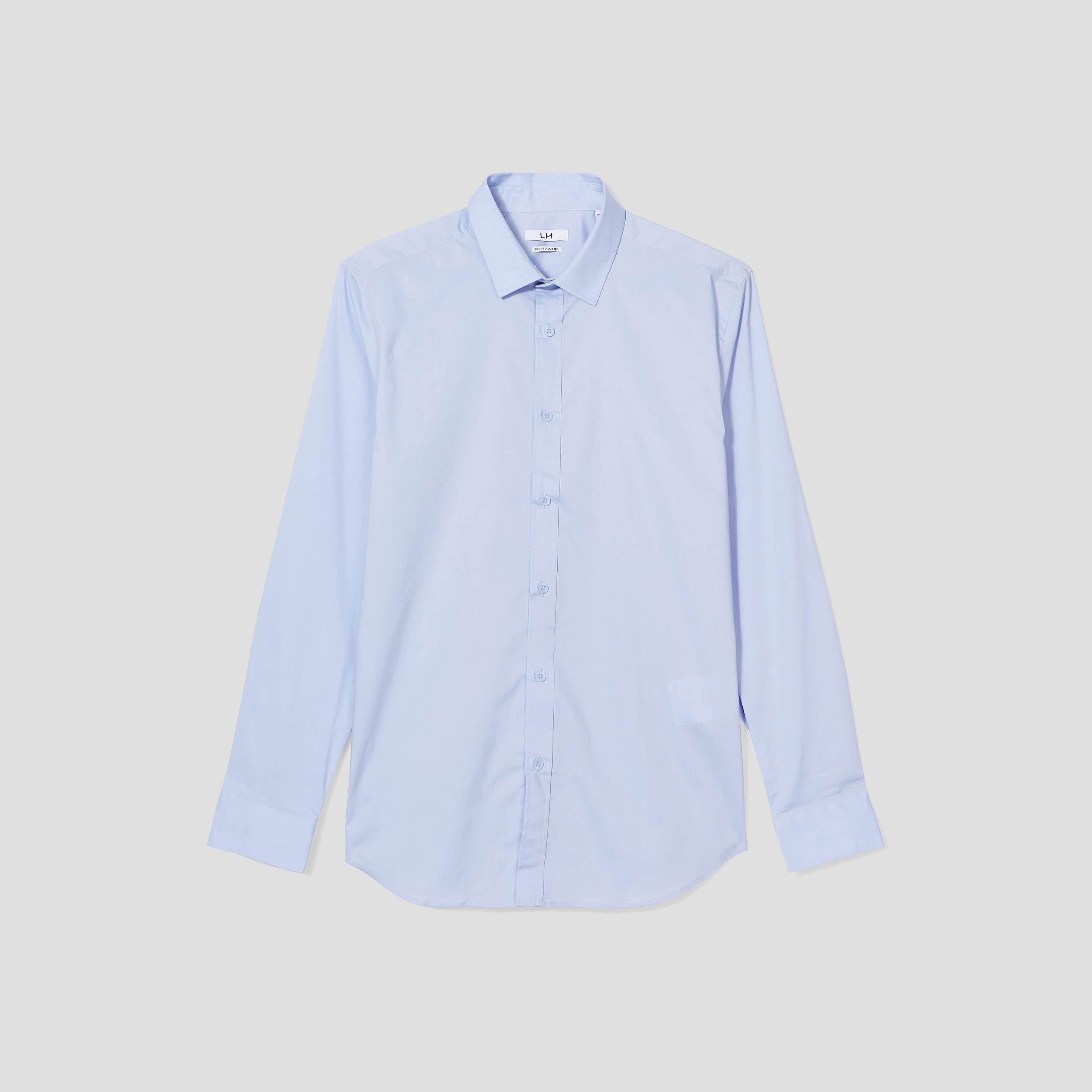 chemise stretch manches longues bleu ciel homme Chemise stretch manches longues bleu ciel homme