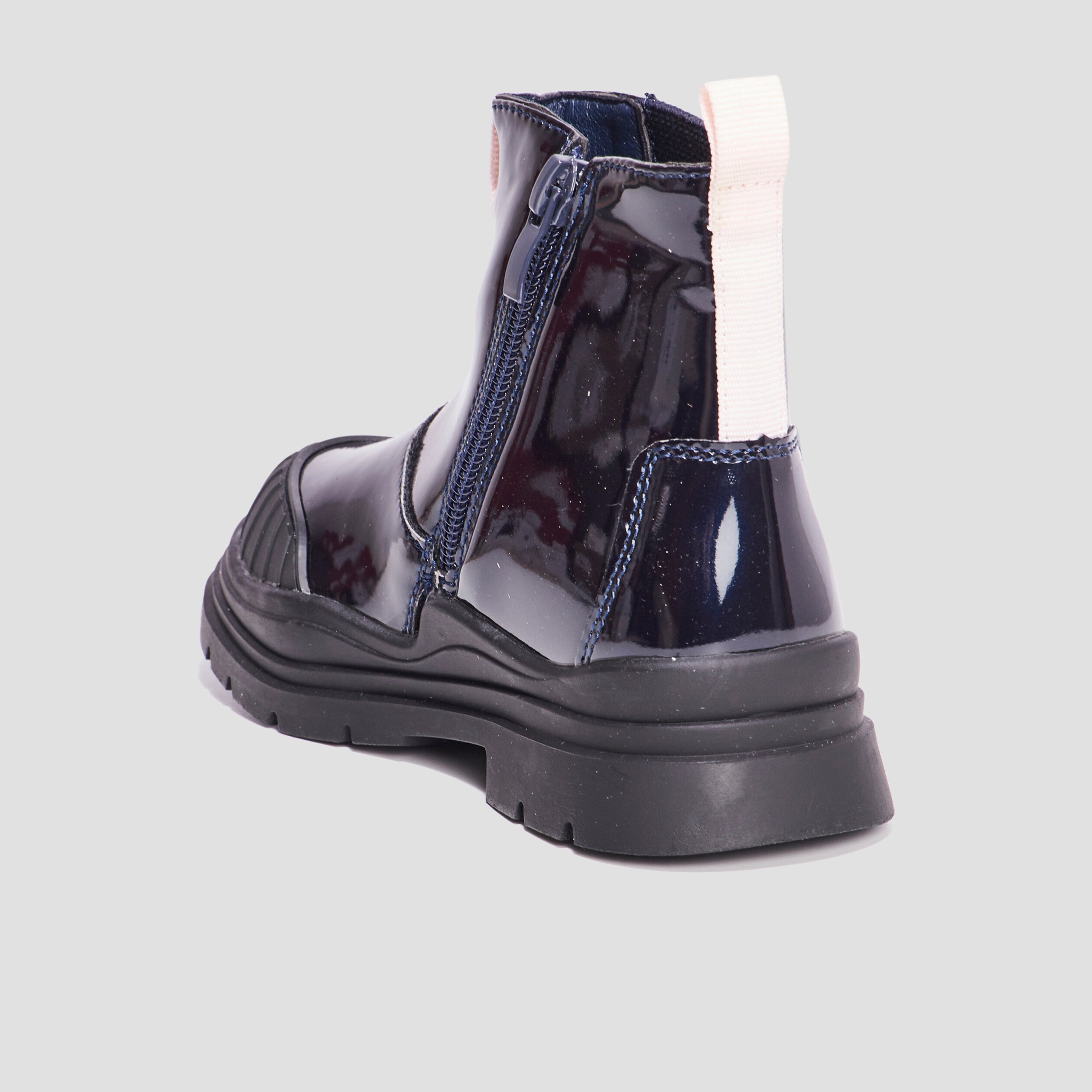 Bottines vernies a semelle epaisse noir fille