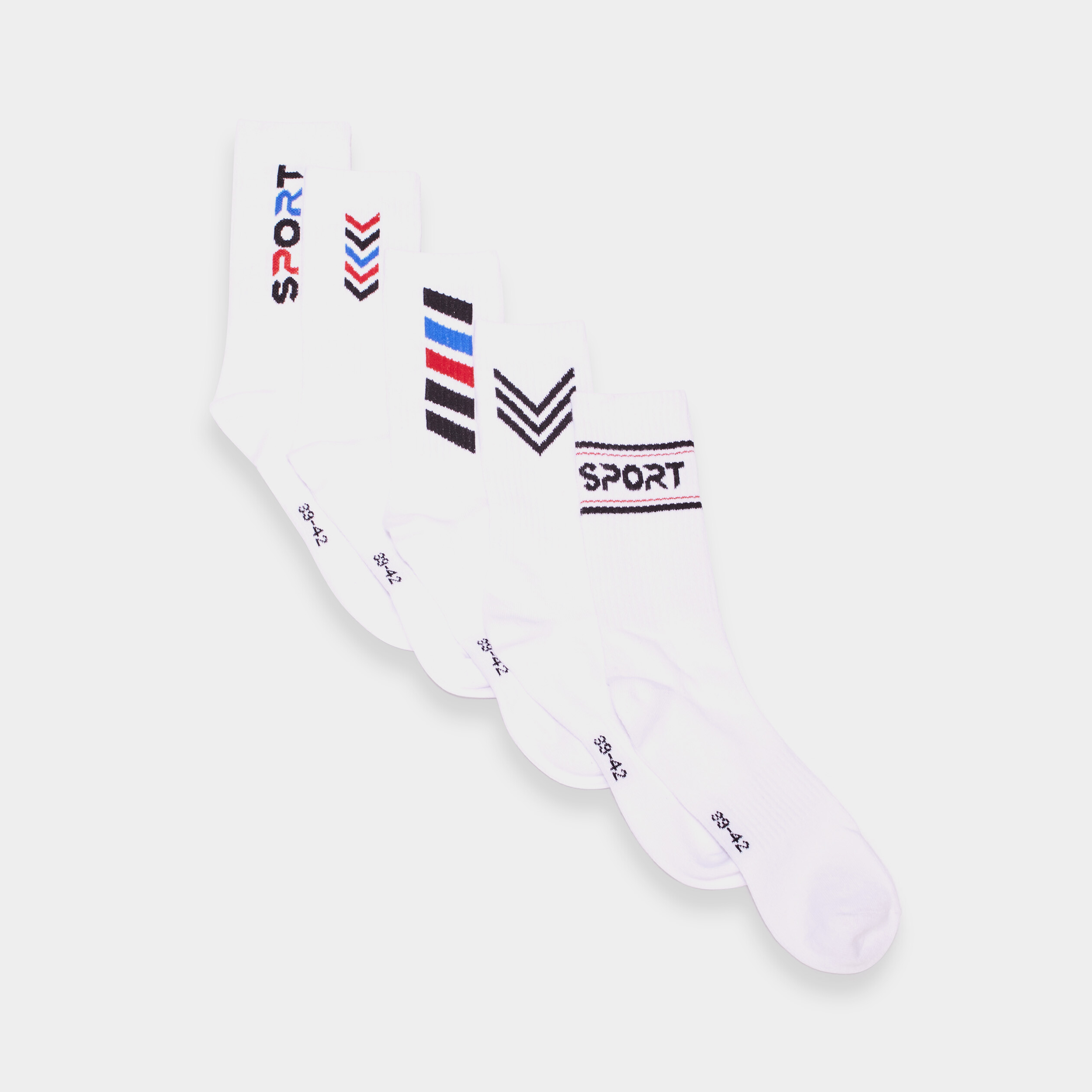 lot 5 paires chaussettes sport multicolore homme Lot 5 paires chaussettes sport multicolore homme