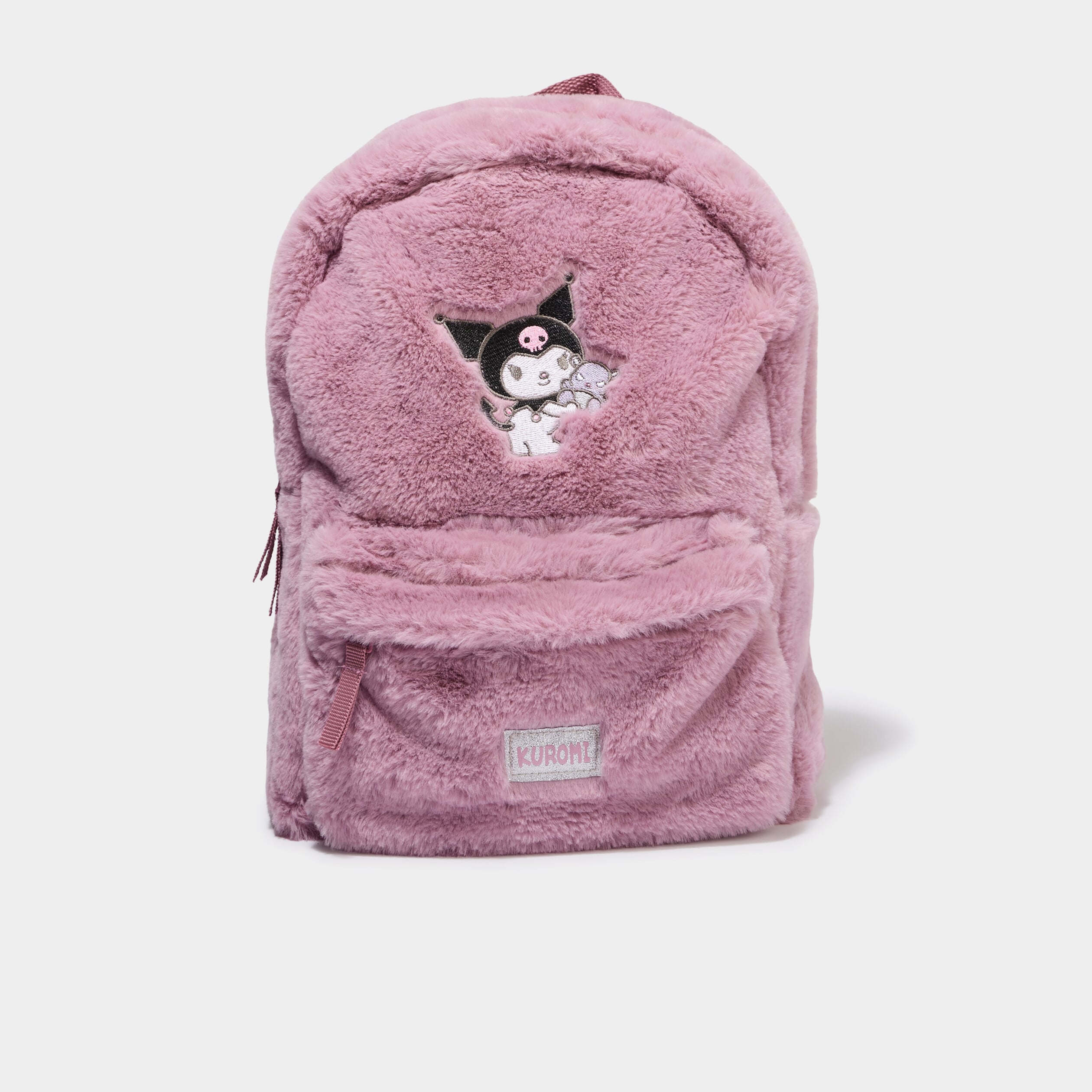 Sac &agrave; dos fausse fourrure Kuromi multicolore fille