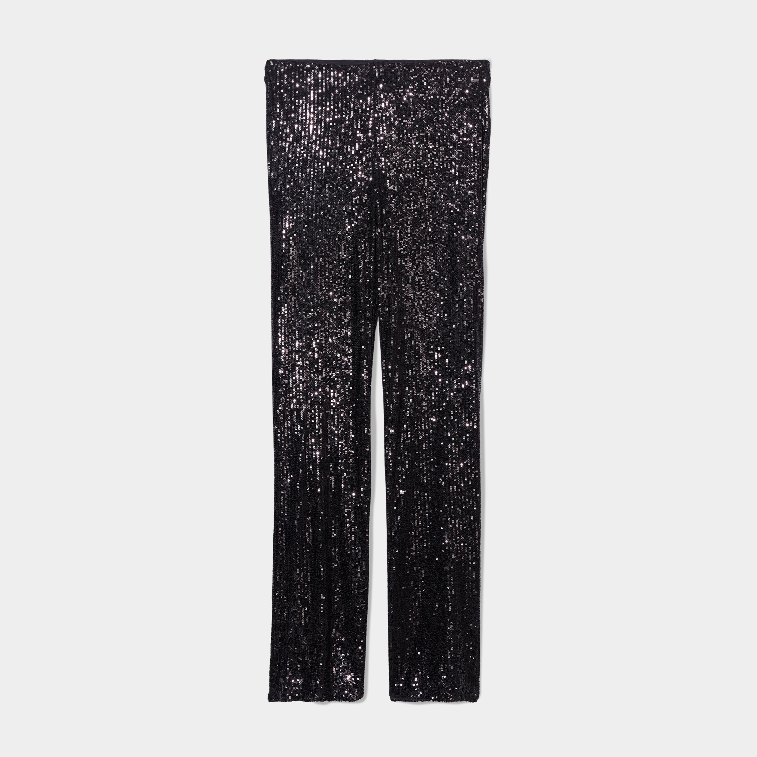 pantalon bootcut a sequins noir femme Pantalon bootcut à sequins noir femme