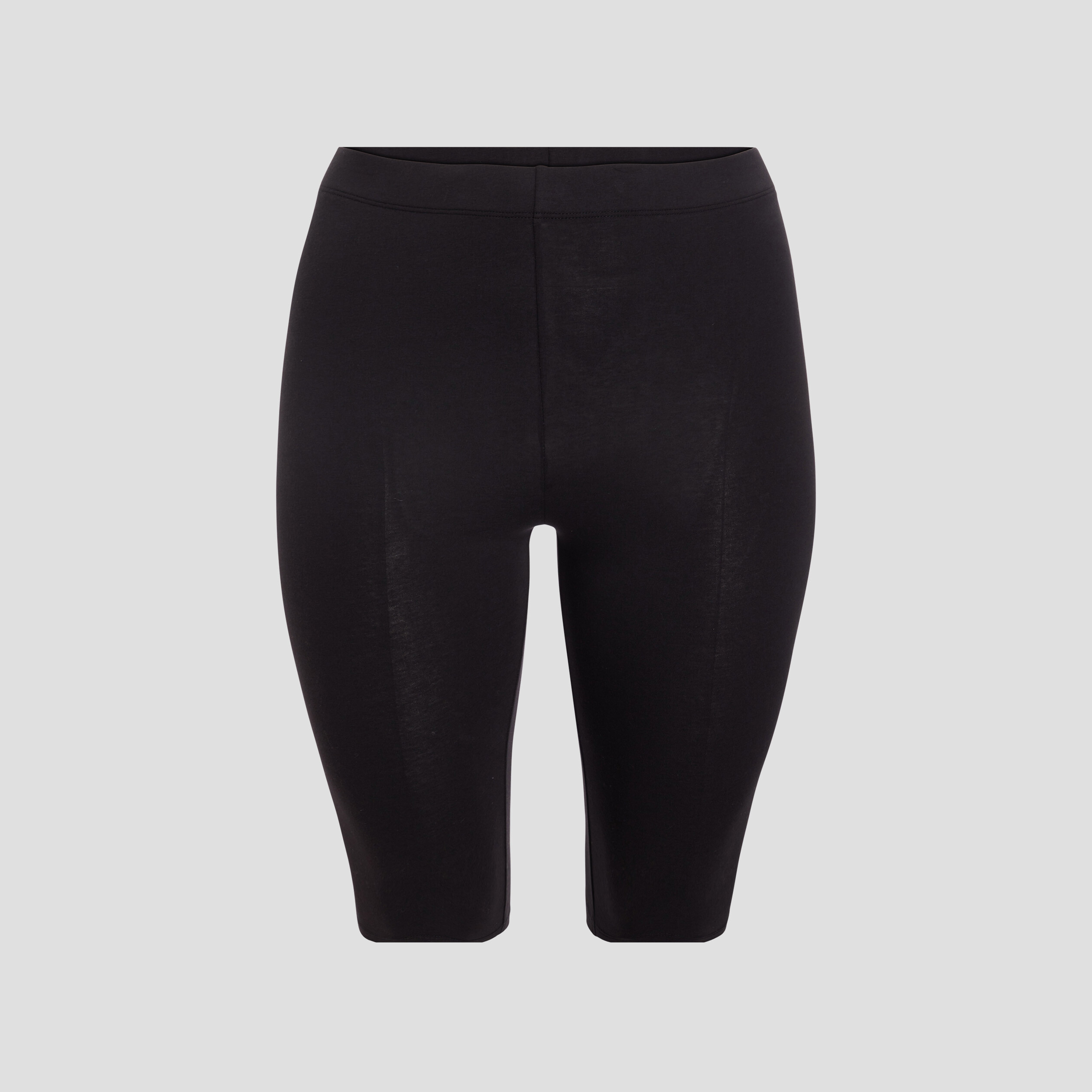 Legging court cycliste coton noir femme grande taille