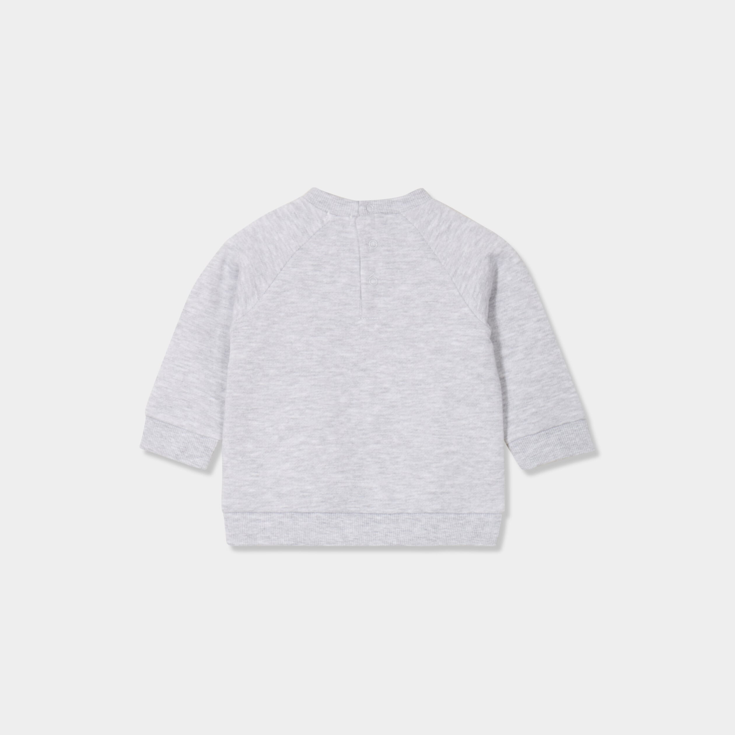 Ensemble 3 pi&egrave;ces avec bonnet coton gris clair b&eacute;b&eacute;
