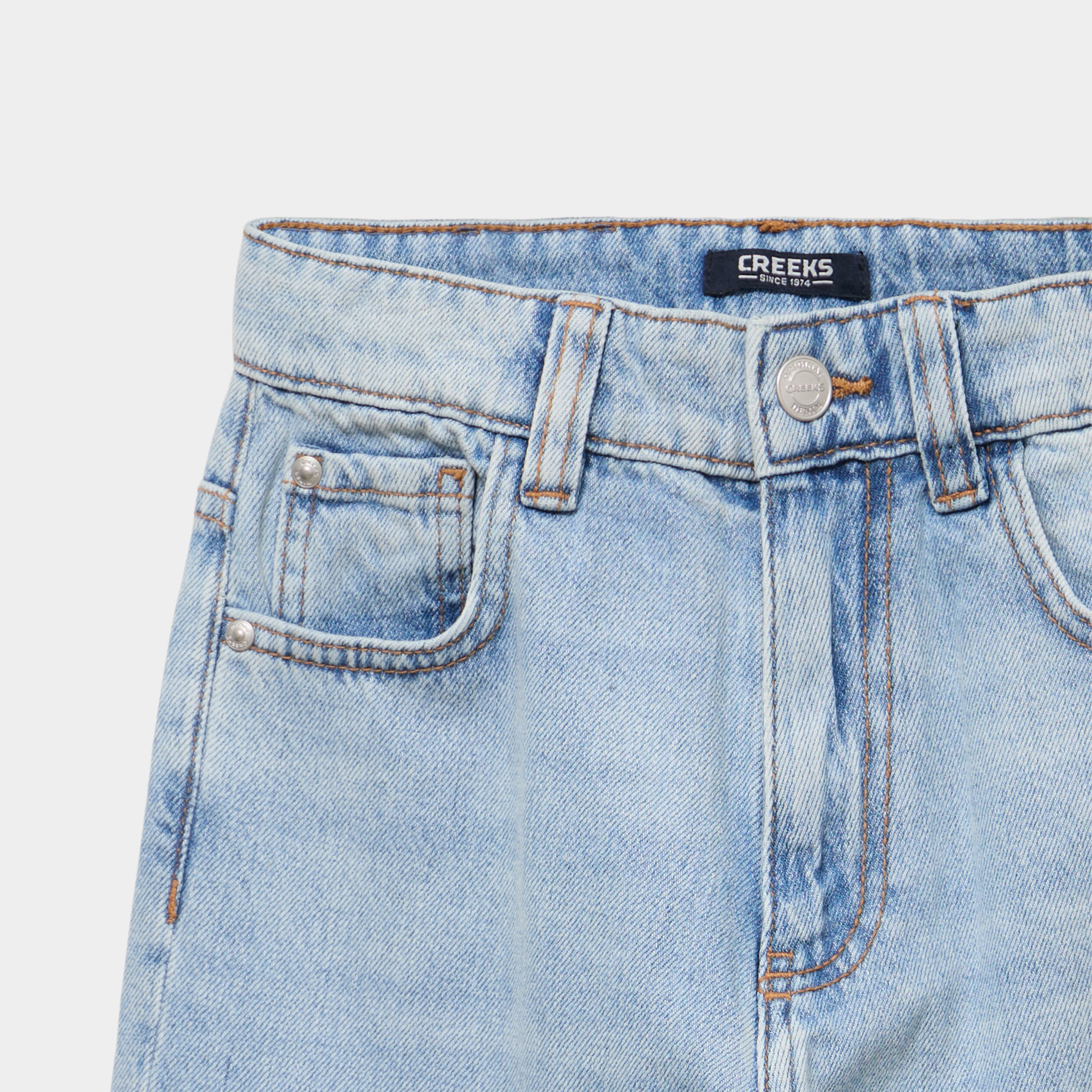 Jean baggy taille basse coton denim double stone gar&ccedil;on
