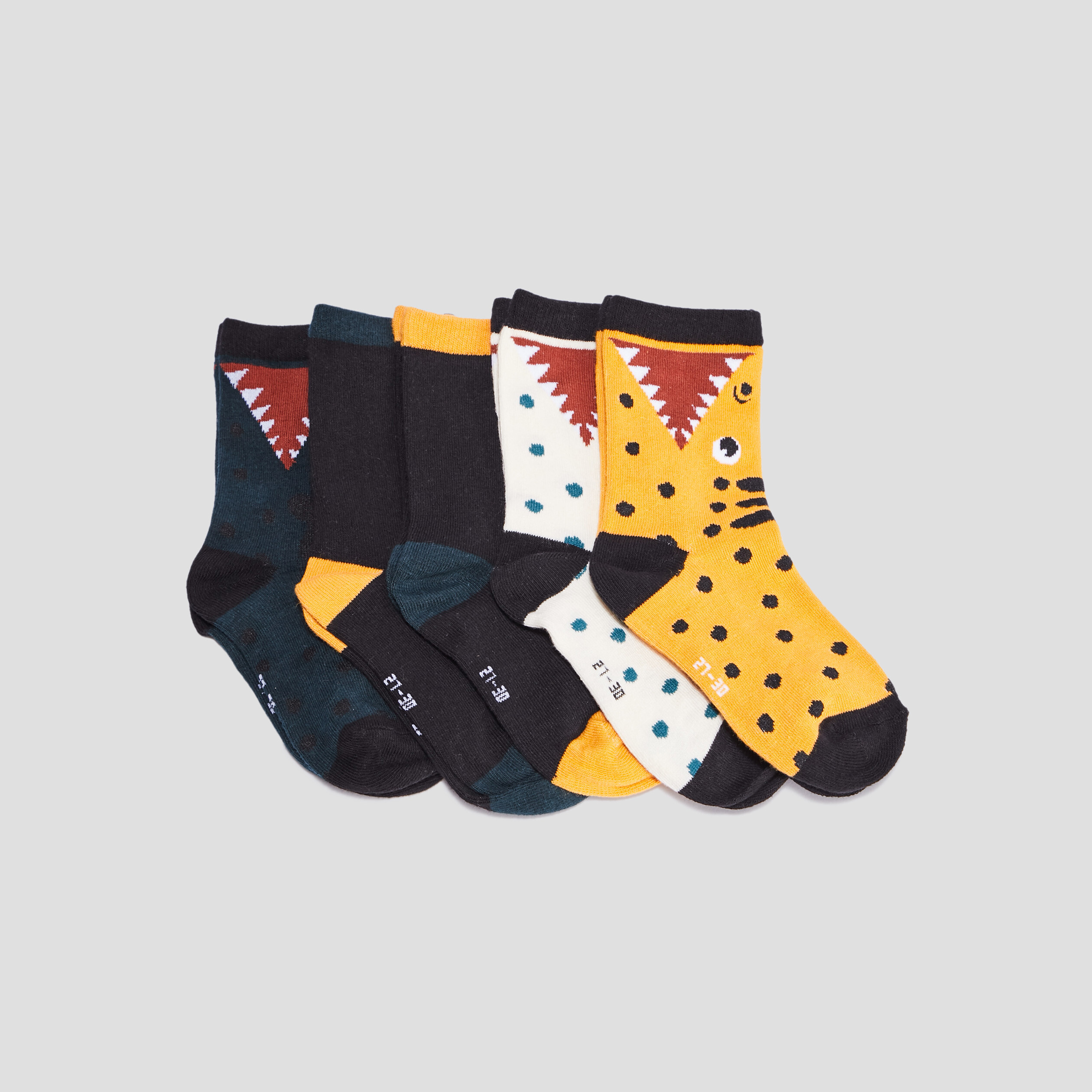 lot 5 paires chaussettes multicolore garcon Lot 5 paires chaussettes multicolore garçon