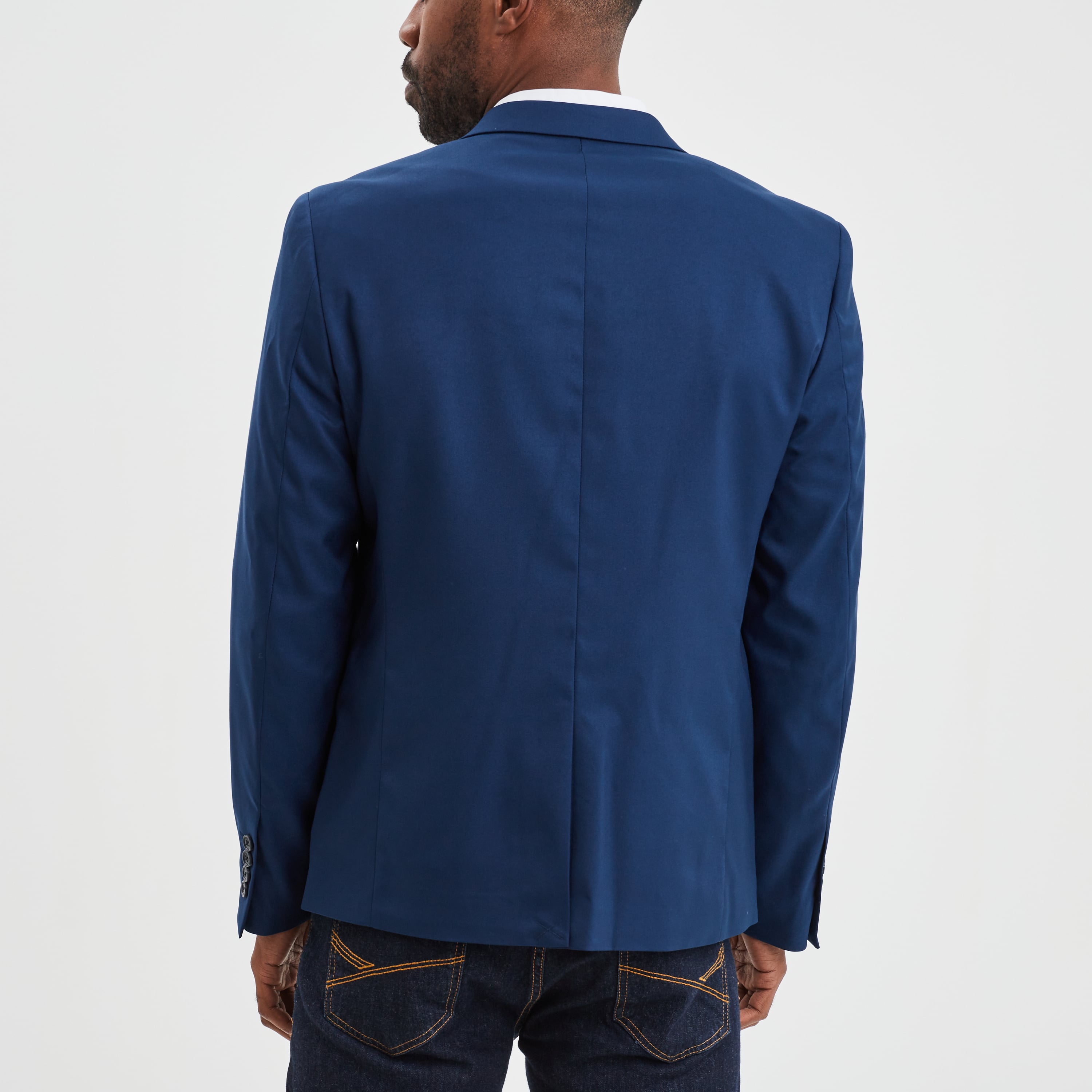 Veste de costume droite ajust&eacute;e bleu electrique homme