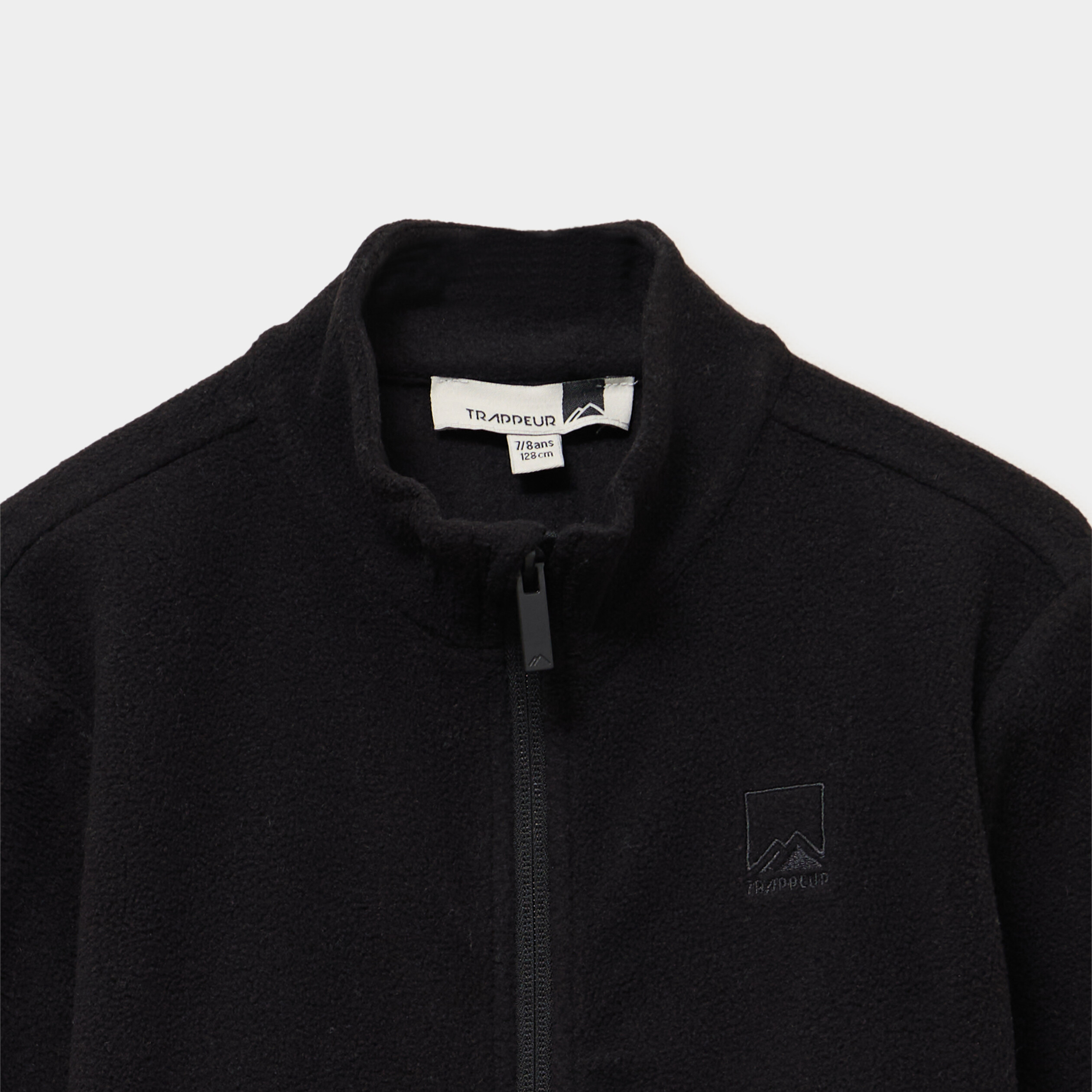 Gilet polaire zipp&eacute; manches longues noir mixte