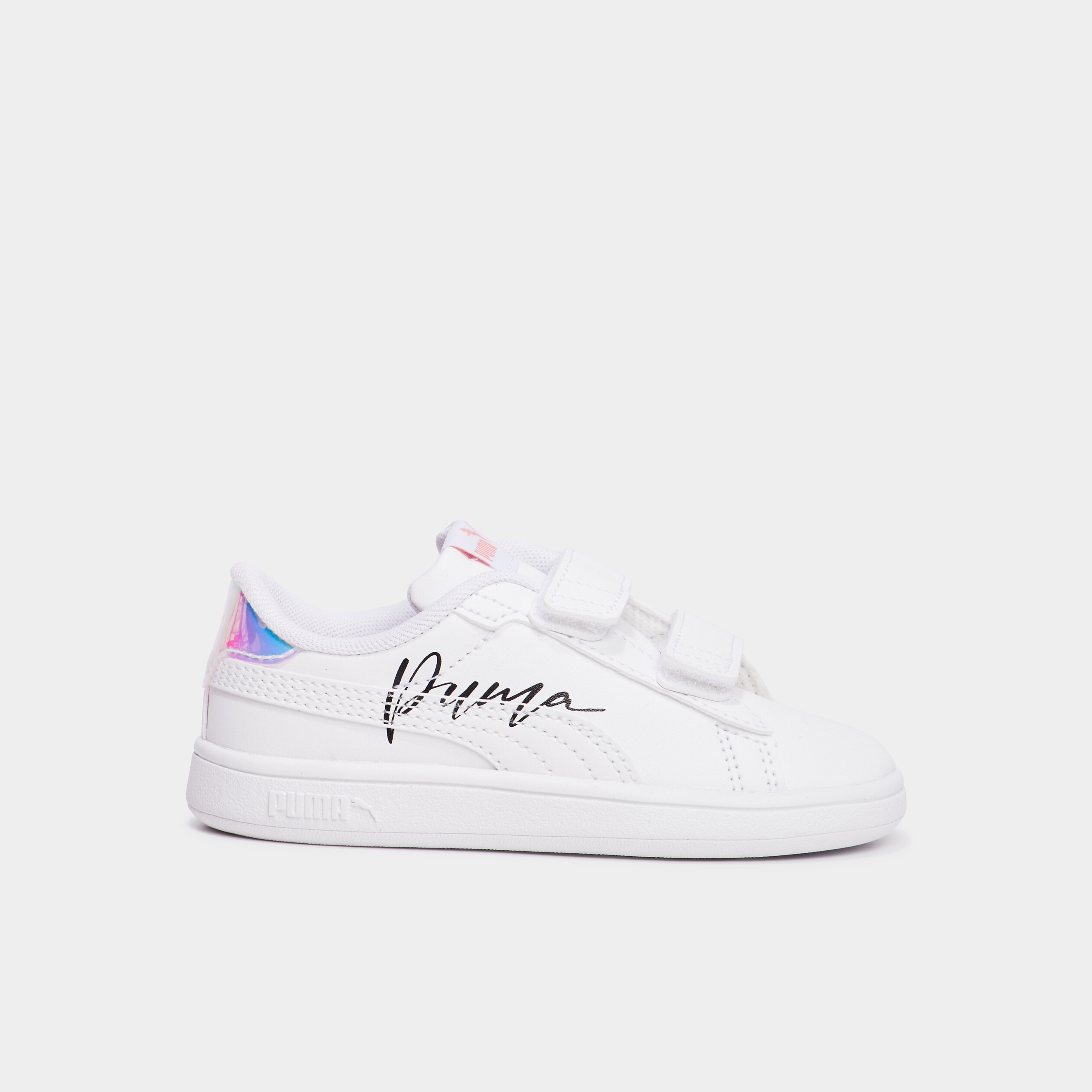tennis basses a scratchs puma smash blanc fille Tennis basses à scratchs Puma Smash blanc fille